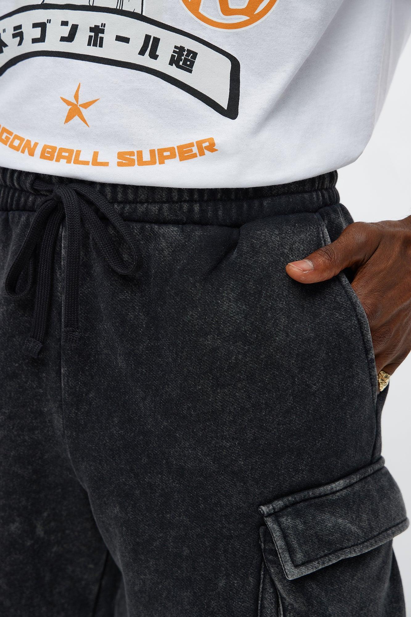 Tyson Bagged Off Cargo Relaxed Shorts - Black Male Product Image