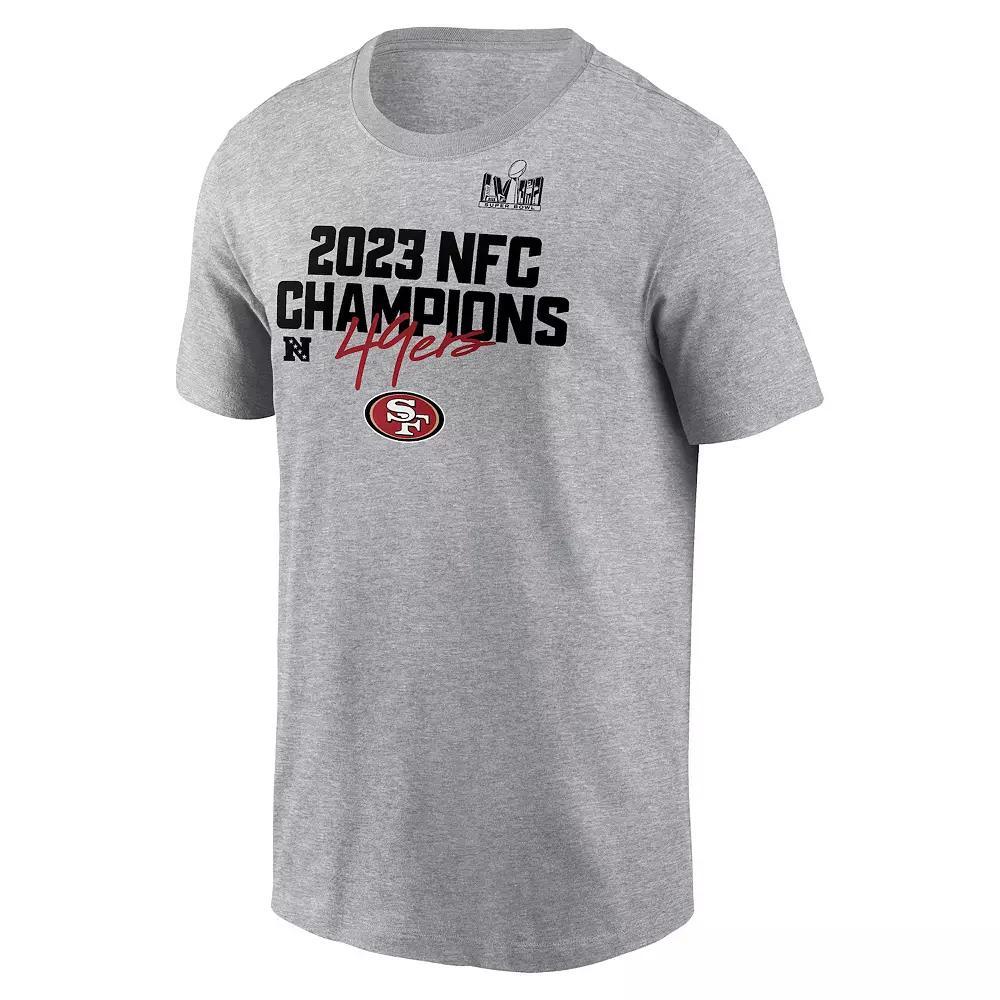 Men's Nike San Francisco 49ers NFL 2023 Conference Champions Roster Tee, Size: Large, Gray Product Image
