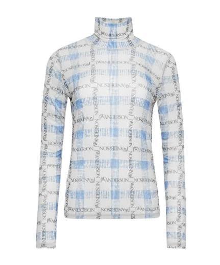 JW ANDERSON Logo Check-print Top In White Product Image