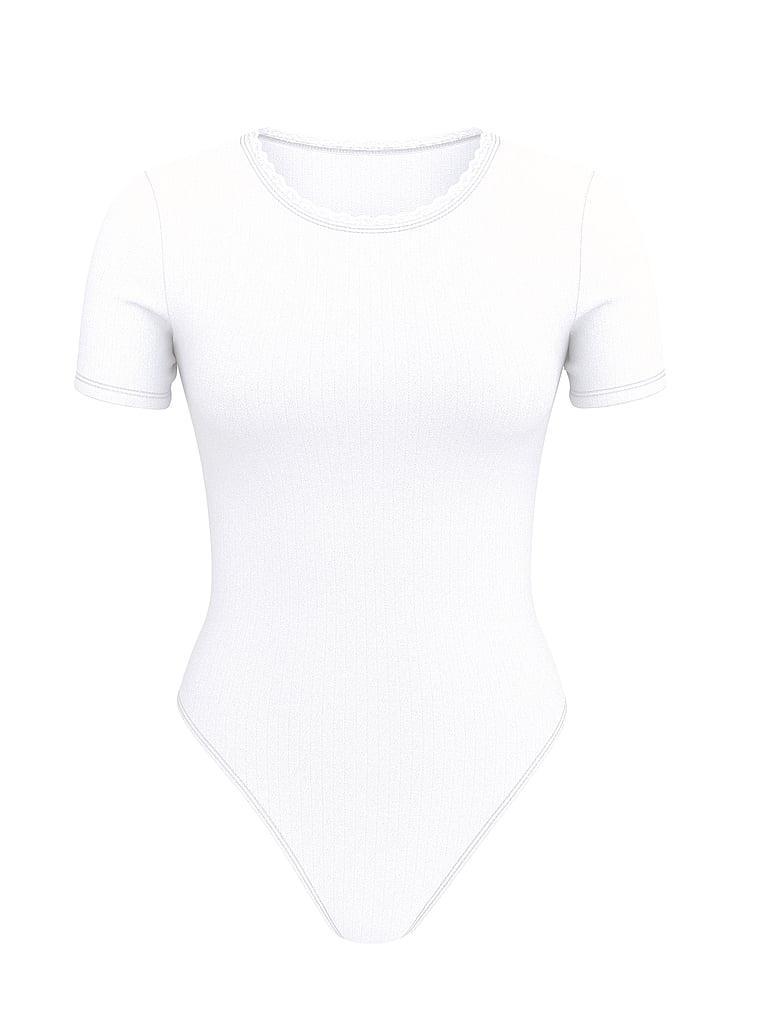Pointelle Modal Short-Sleeve Bodysuit Product Image