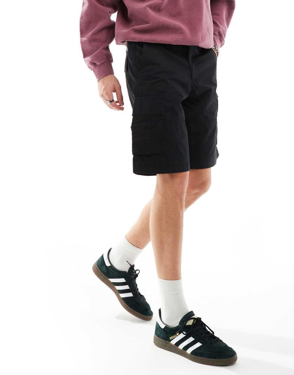 Jack & Jones cargo shorts in black Product Image