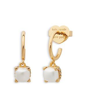 kate spade new york Little Luxuries Square Drop Huggie Hoop Earrings Product Image