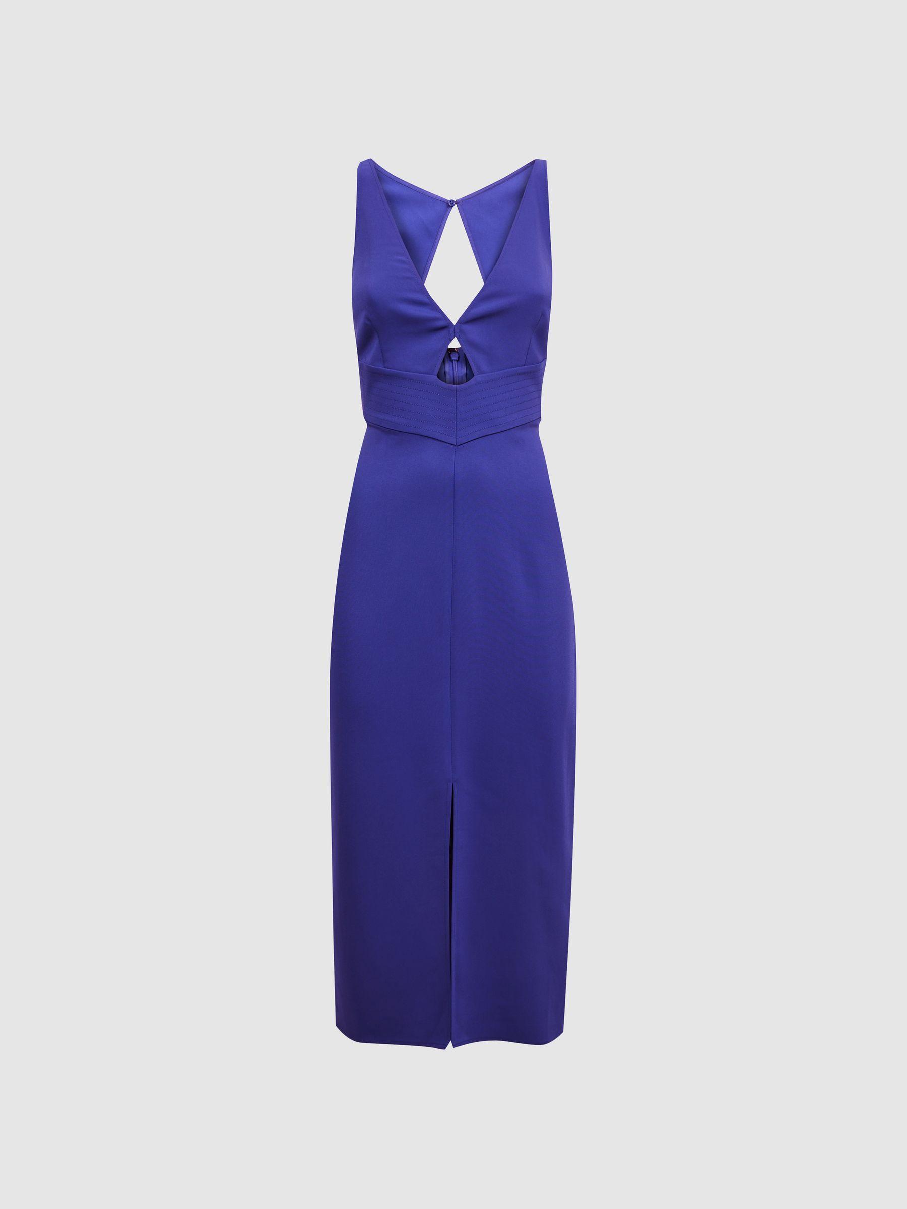 Petite Linen Belted Sleeveless Midi Dress in Neutral Product Image