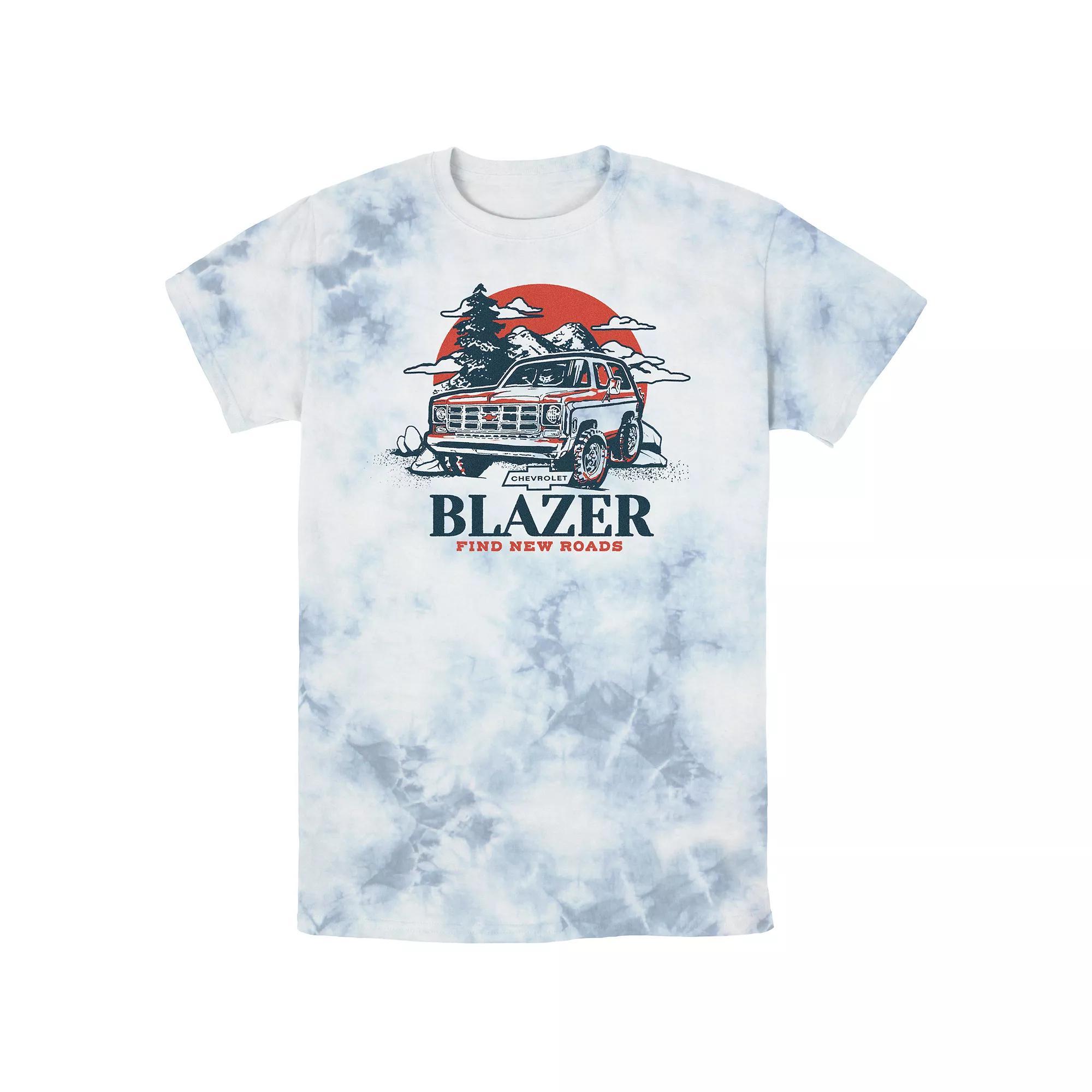 Men's Chevrolet Blazer Find New Roads Bombard Wash Graphic Tee, Size: Medium, White Blue Product Image