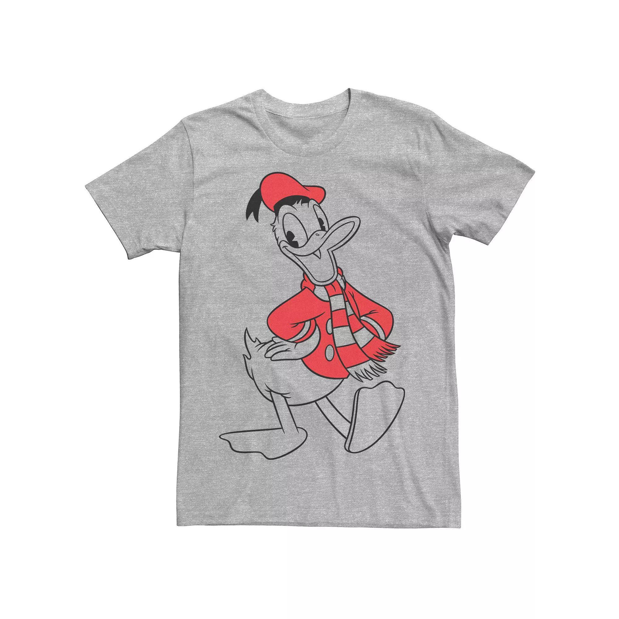 Disney's Donald Duck Christmas Outline Men's Tee, Size: XL, Athletic Grey Product Image