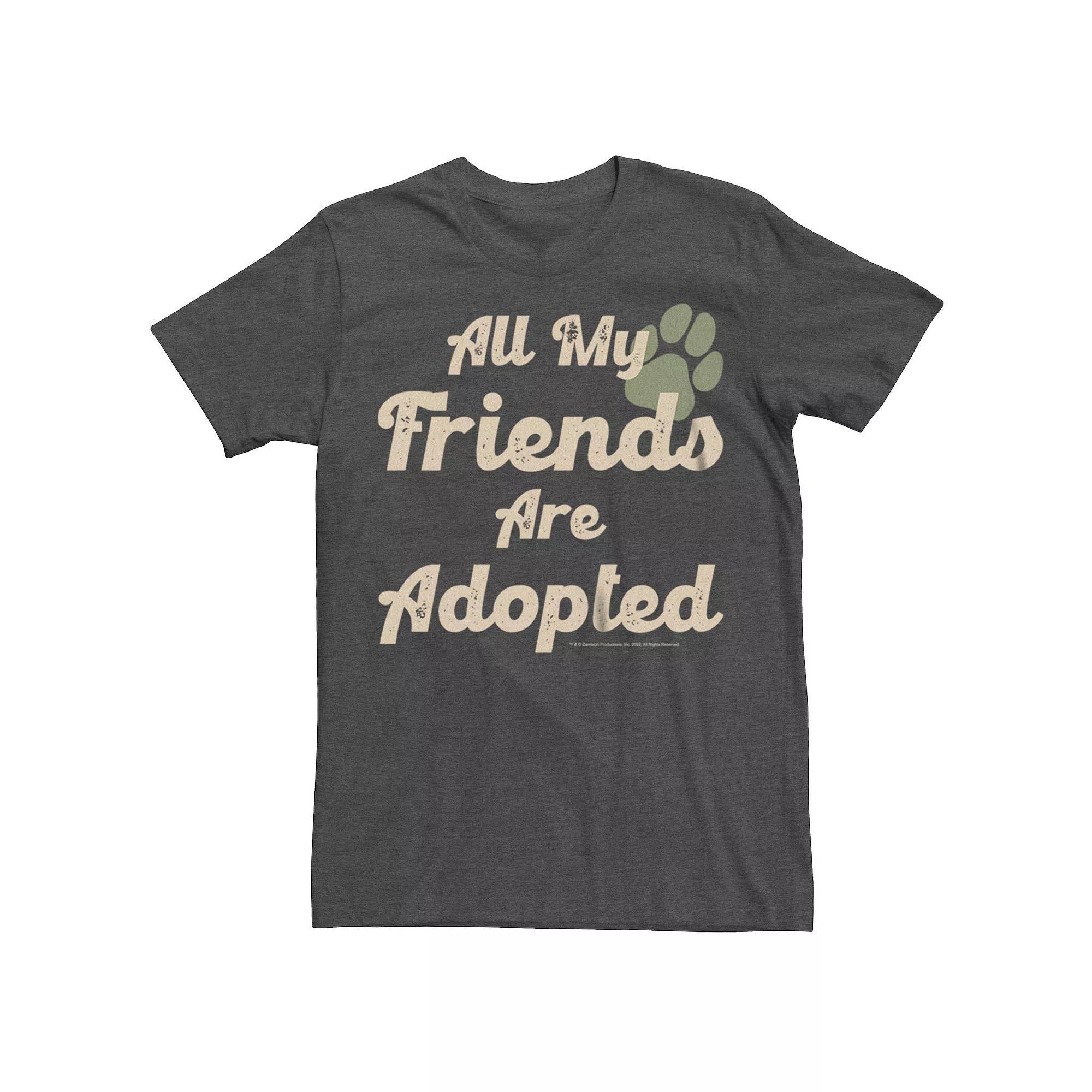 Men's A Dog's Purpose All My Friends Are Adopted Graphic Tee, Size: Large, Grey Heather Product Image