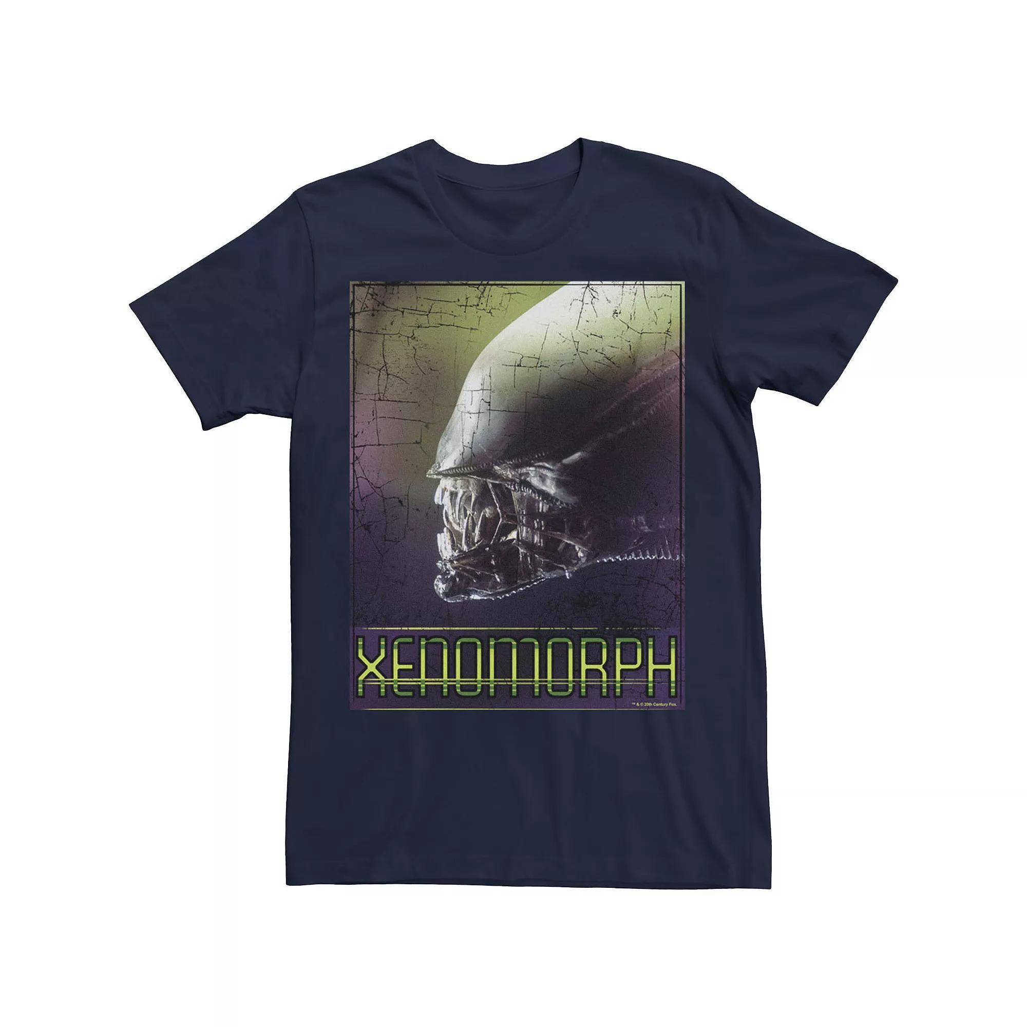 Men's Alien Xenomorph Profile Poster Tee, Size: Large, Blue Product Image