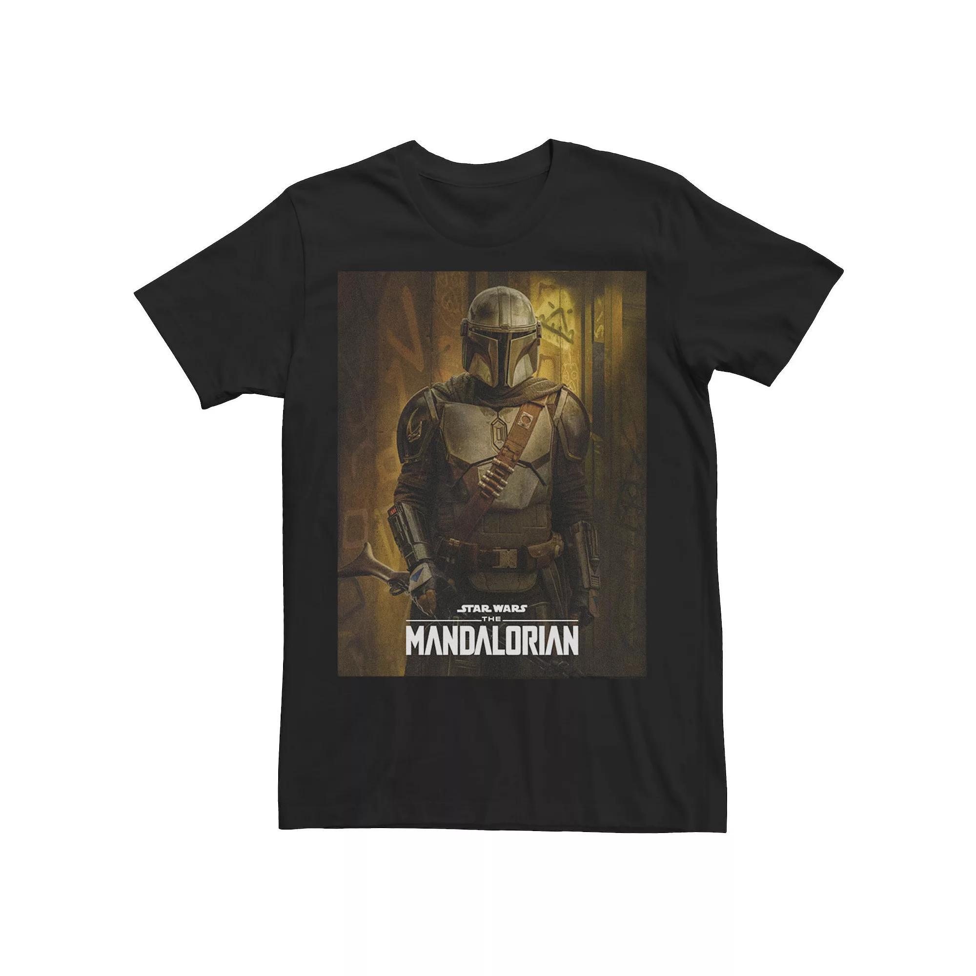 Men's Star Wars: The Mandalorian Season 2 Mandalorian Poster Tee, Size: XL, Black Product Image
