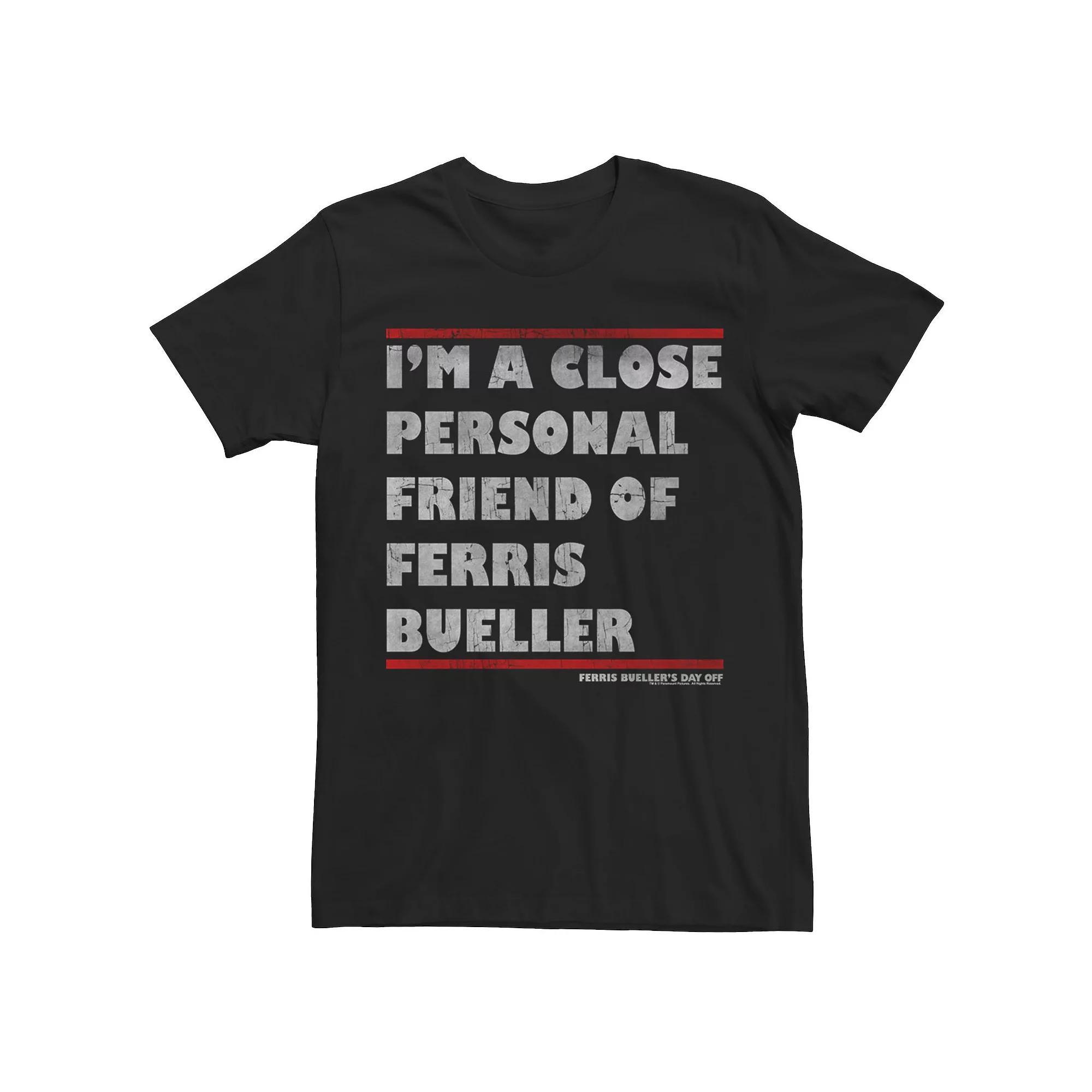 Men's Ferris Bueller's Day Off I'm A Close Personal Friend Tee, Size: Medium, Navy Grey Product Image