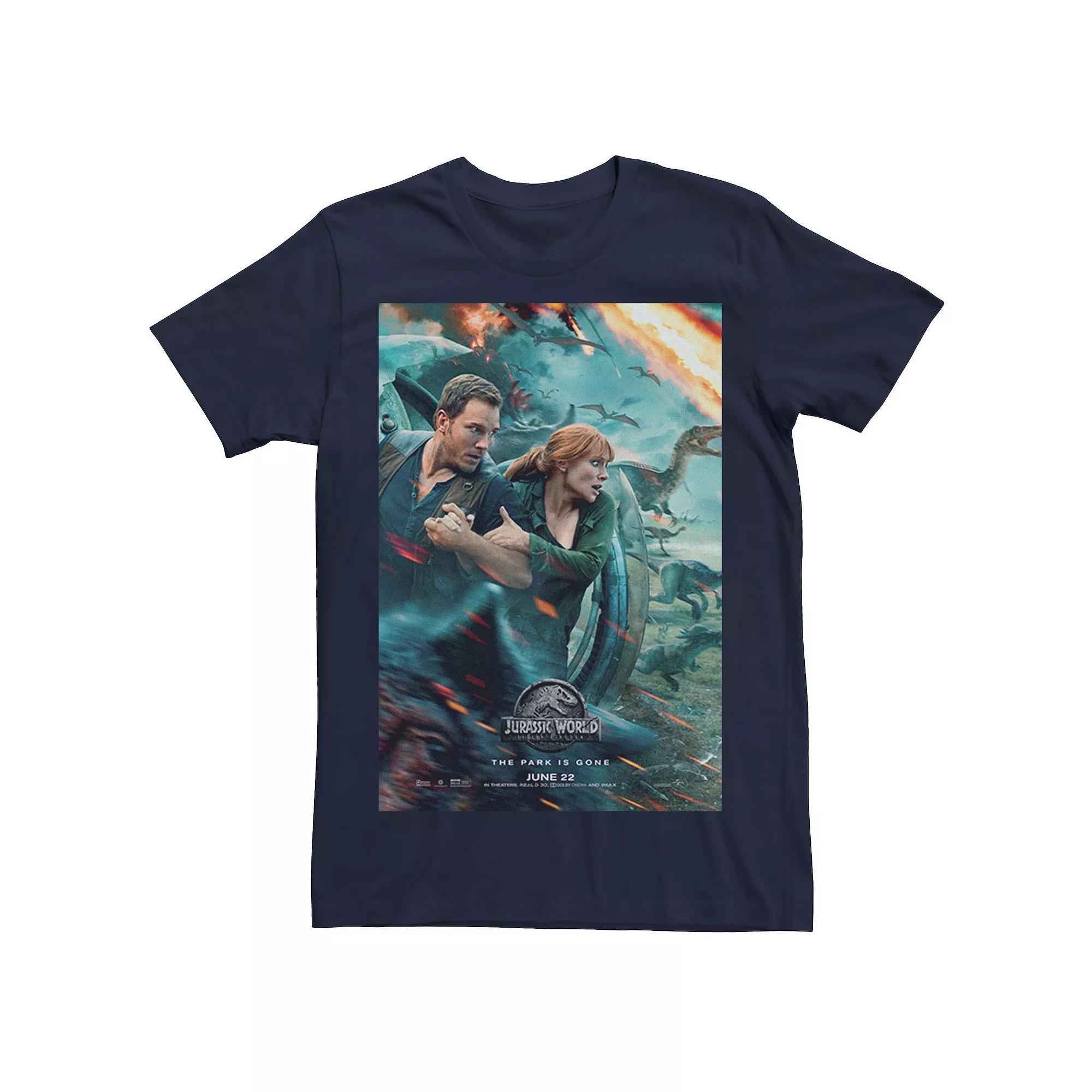 Men's Jurassic World Two Owen Claire Movie Poster Tee, Size: 3XL, Grey Heather Product Image