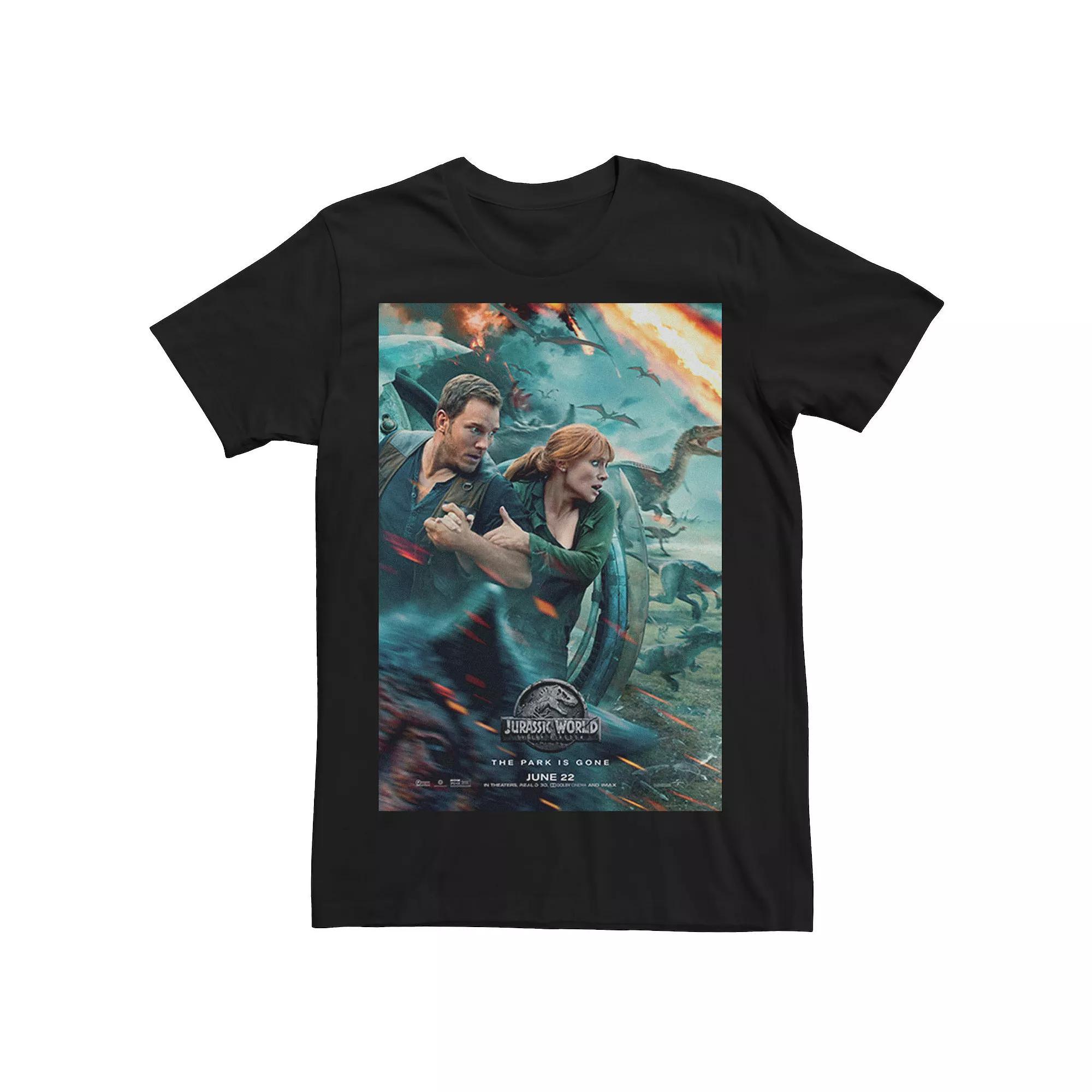 Men's Jurassic World Two Owen Claire Movie Poster Tee, Size: 3XL, Grey Heather Product Image