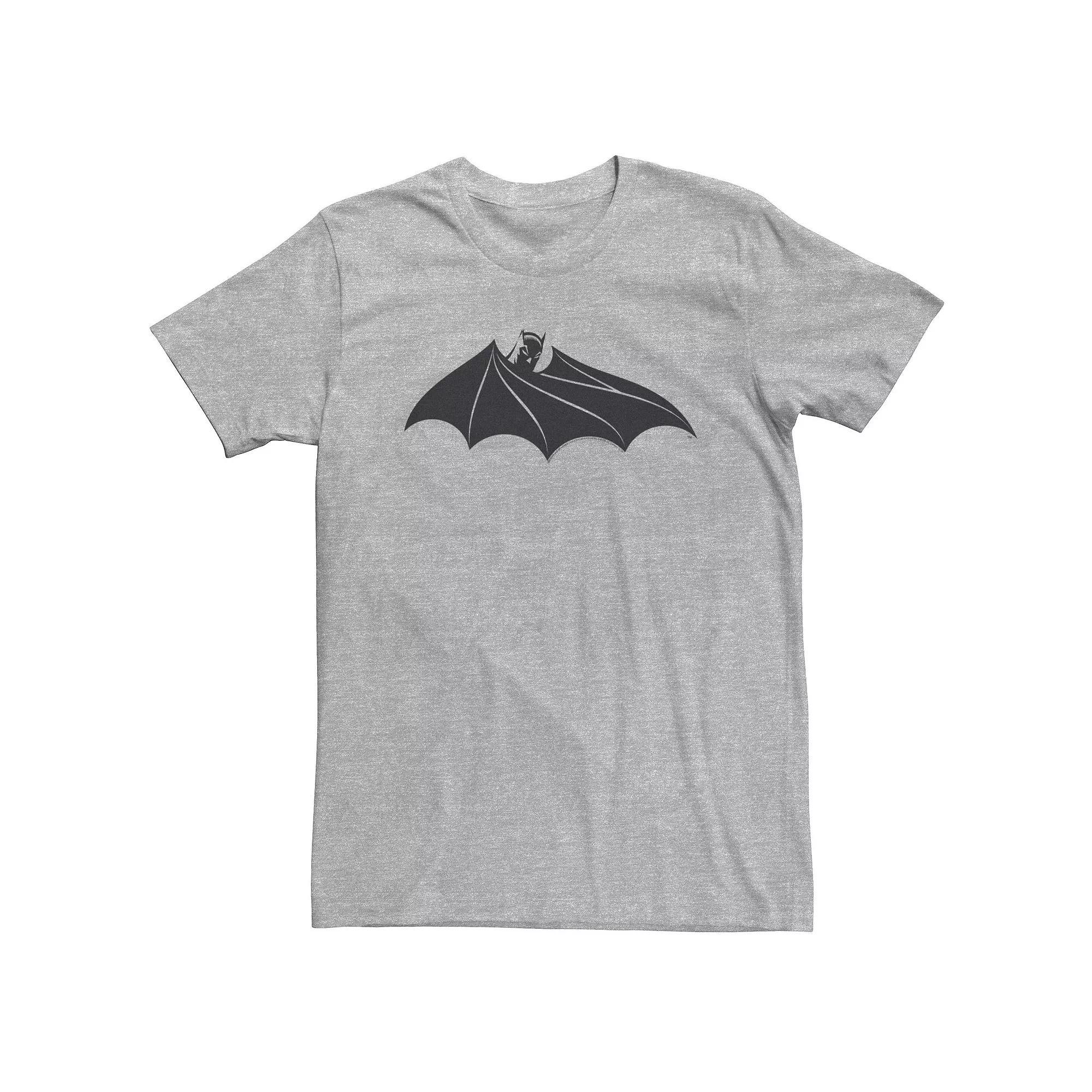 Big & Tall DC Comics Batman Cloak Chest Logo Tee, Men's, Size: 4XL, Athletic Grey Product Image