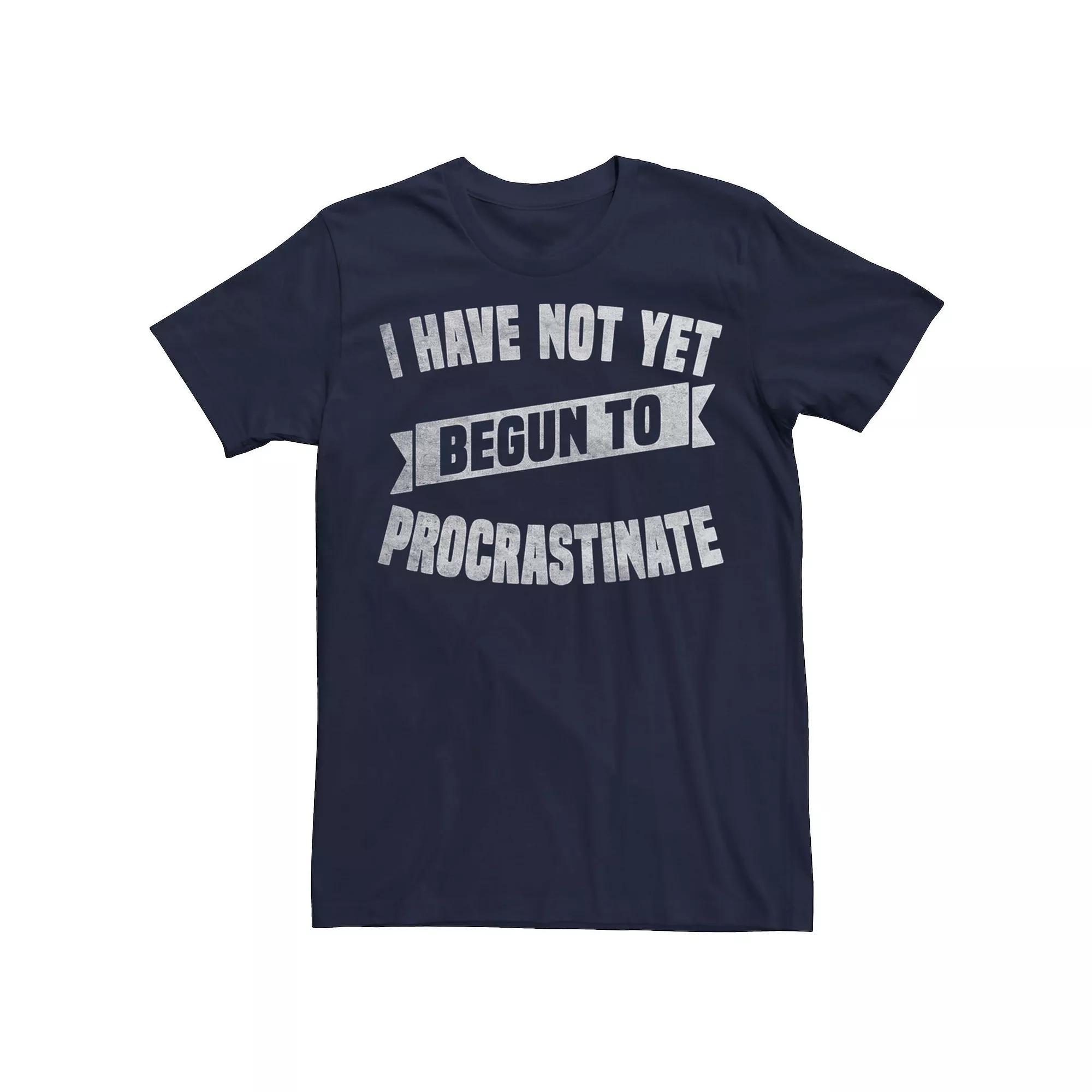 Men's I Have Not Yet Begun To Procrastinate Tee, Size: Large, Blue Product Image
