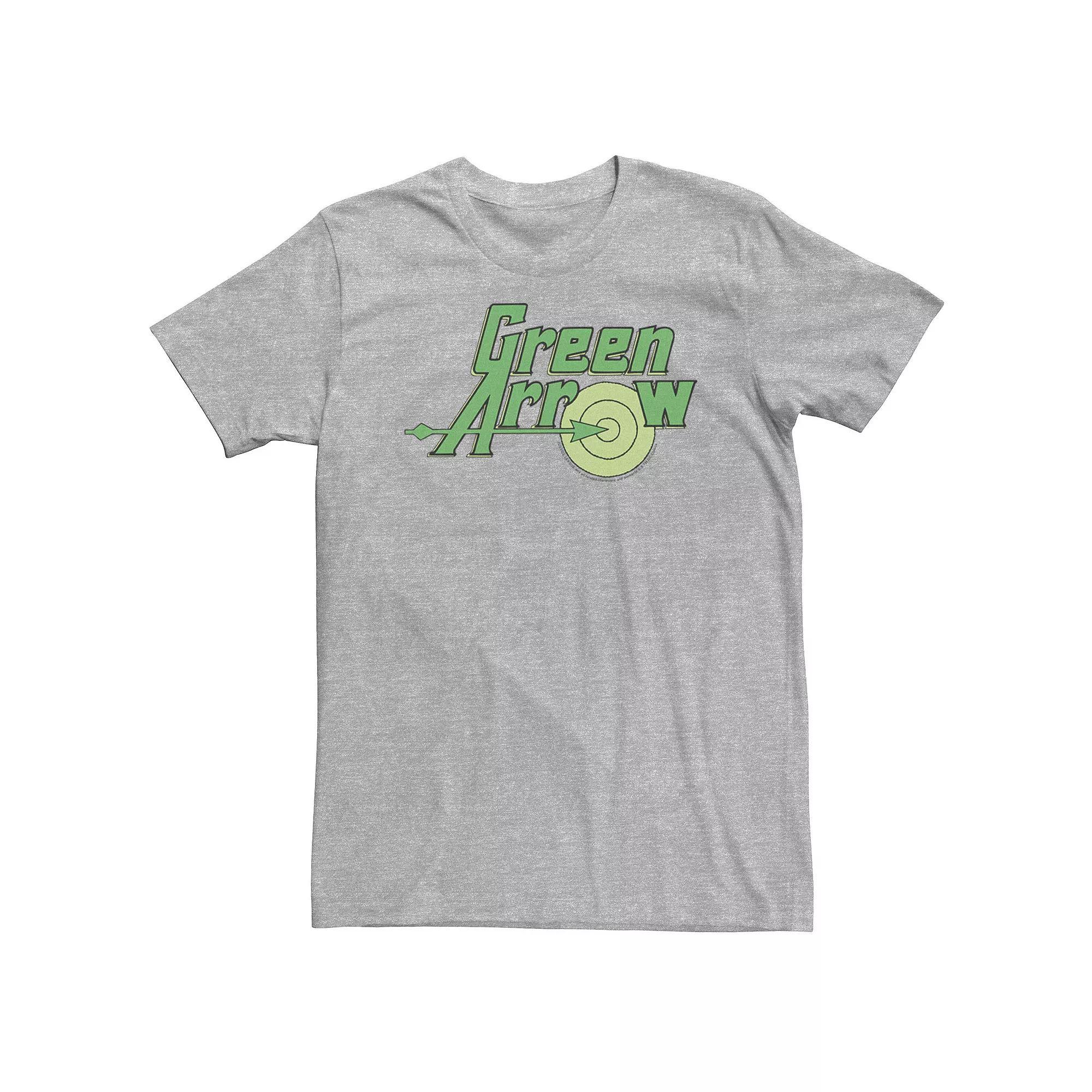Big & Tall DC Comics Green Arrow Vintage Text Poster Tee, Men's, Size: 3XL, Athletic Grey Product Image