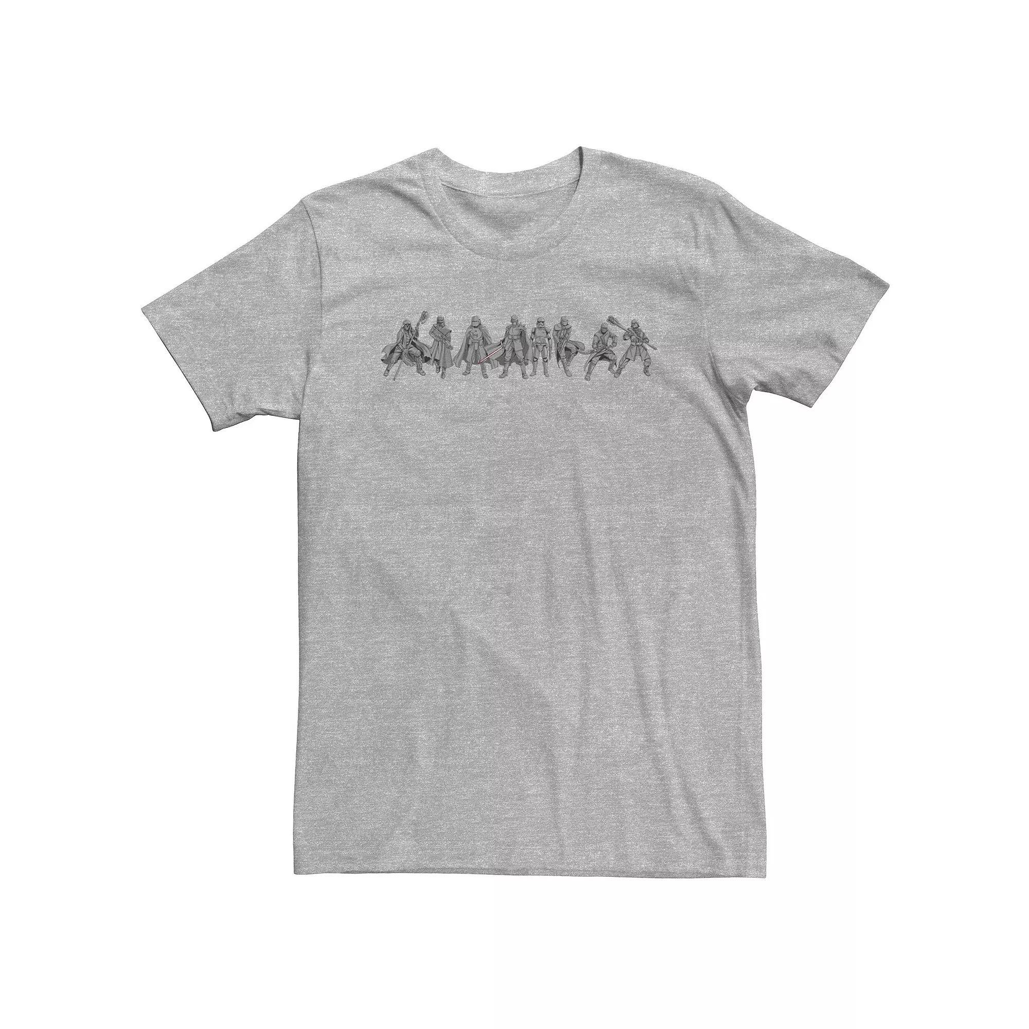 Big & Tall Star Wars The Rise of Skywalker Knights of Ren Line Tee, Men's, Size: XXL Tall, Athletic Grey Product Image