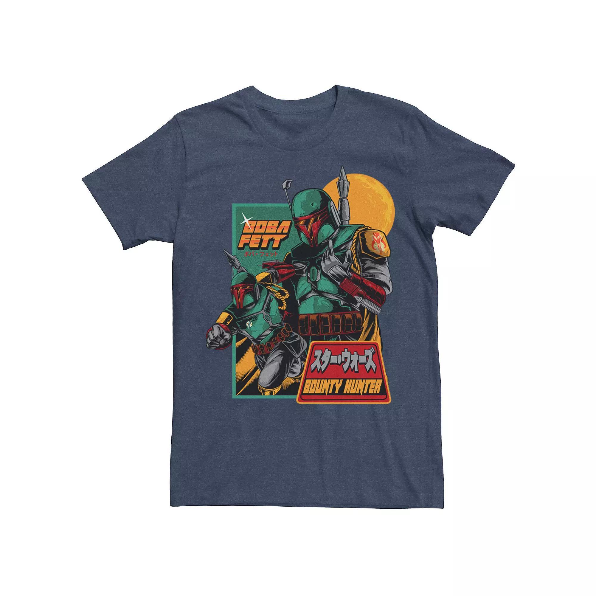 Big & Tall Star Wars Boba Fett Bounty Hunter Retro Poster Tee, Men's, Size: Medium, Natural Product Image