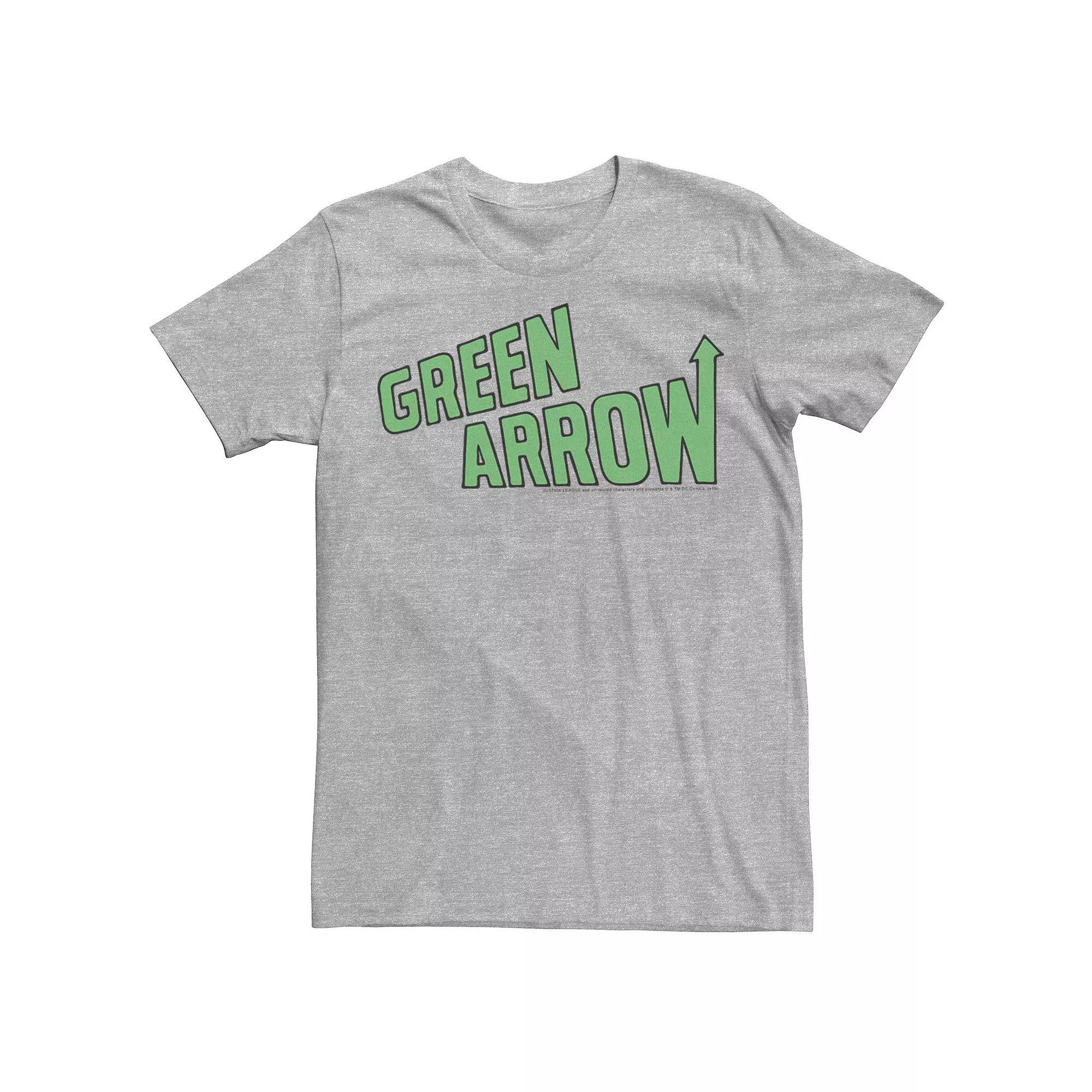 Men's DC Comics The Green Arrow Text Poster Tee, Size: XL, Athletic Grey Product Image