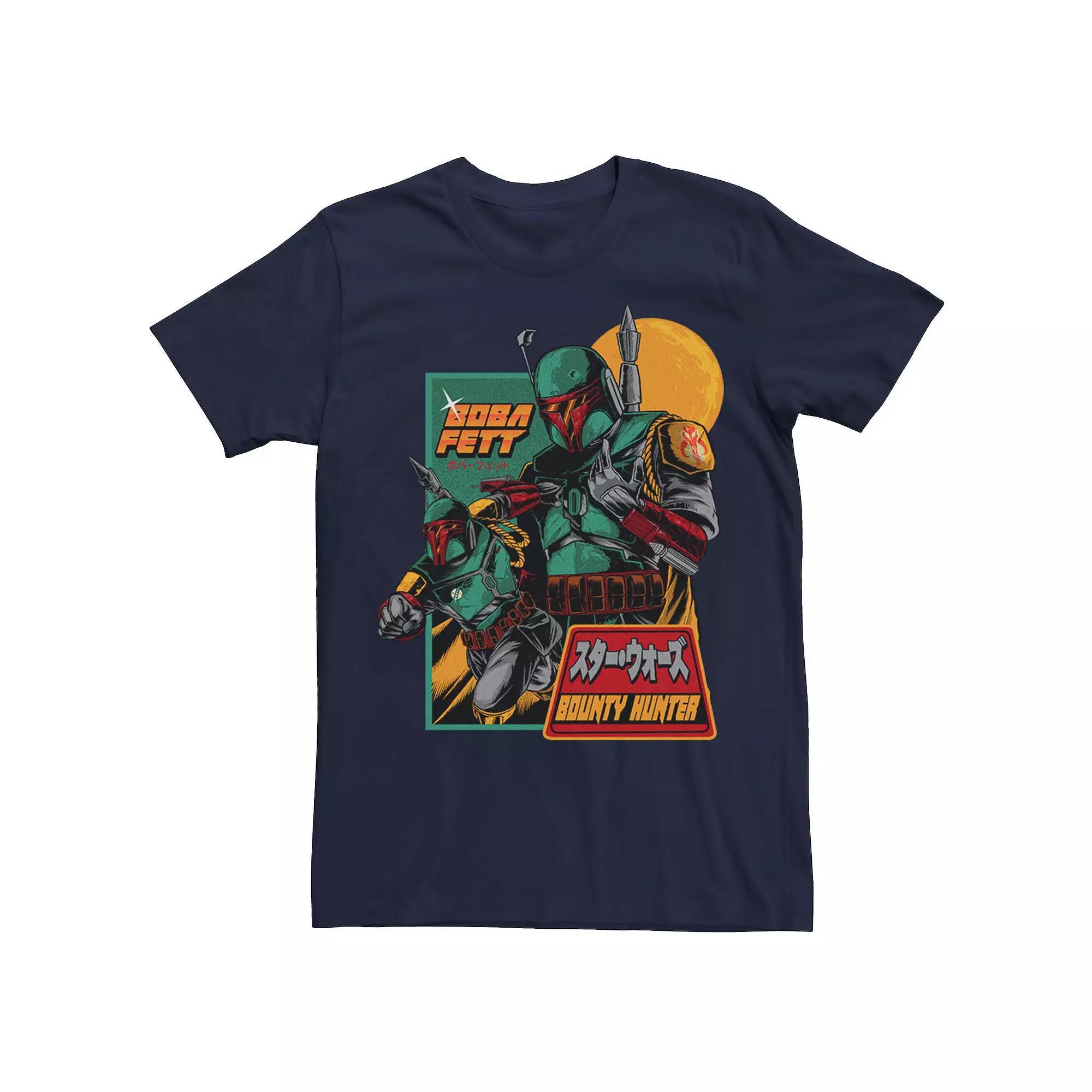 Big & Tall Star Wars Boba Fett Bounty Hunter Retro Poster Tee, Men's, Size: Medium, Natural Product Image