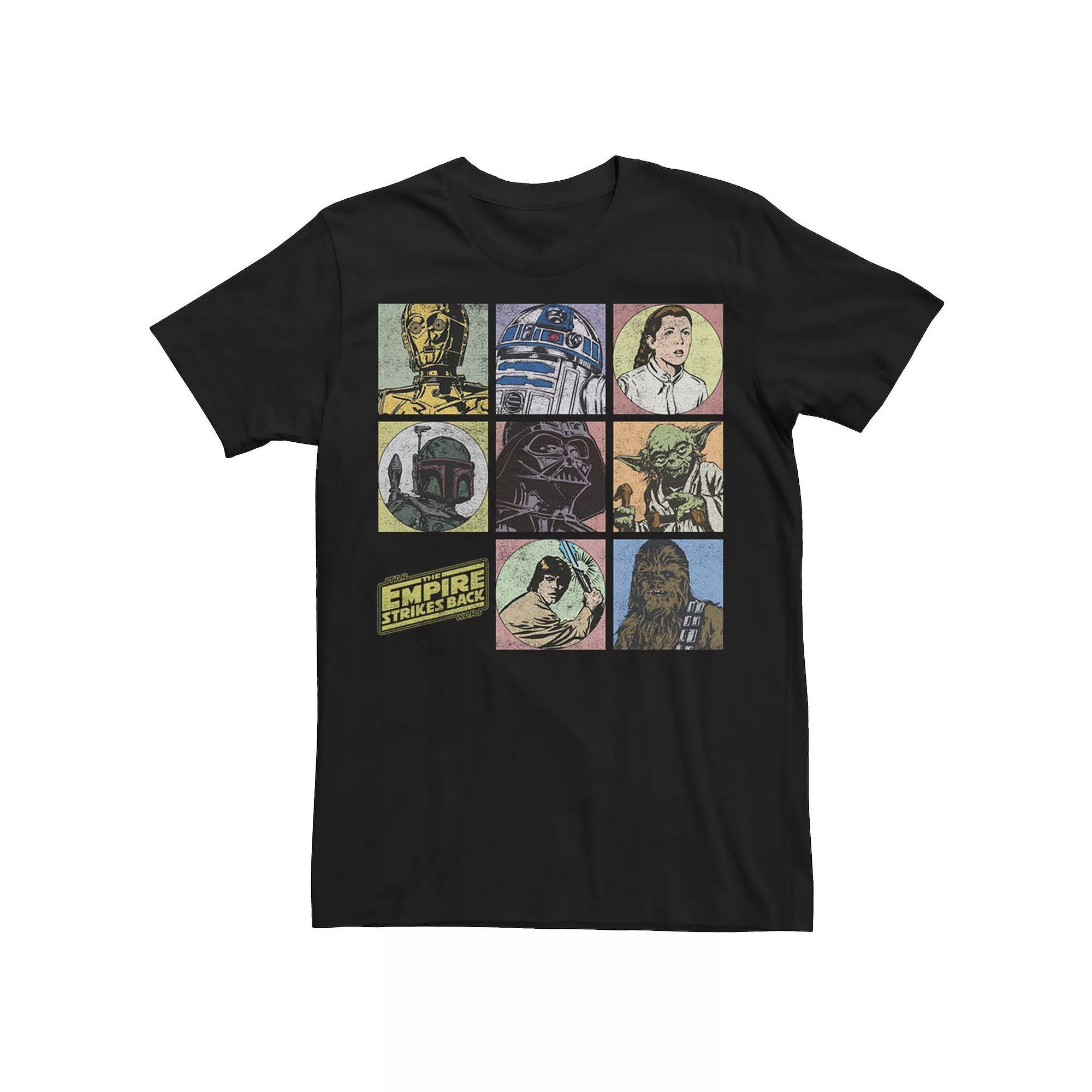 Men's Star Wars The Empire Strikes Back Vintage Panel Poster Tee, Size: 3XL, Black Product Image
