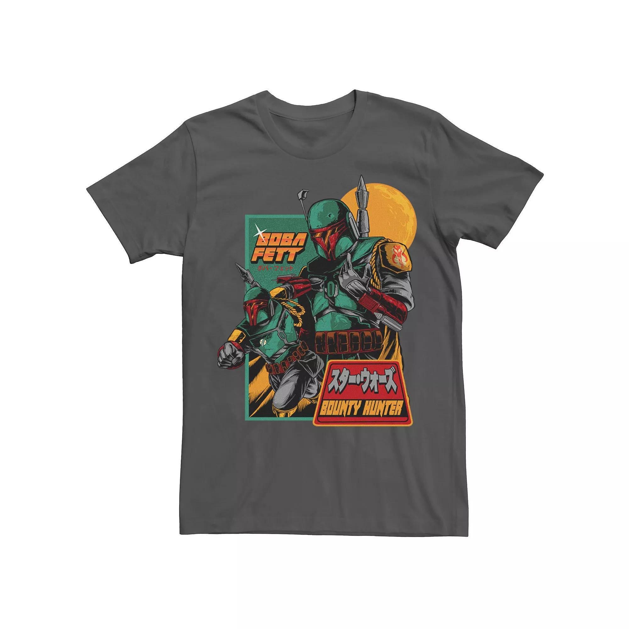 Big & Tall Star Wars Boba Fett Bounty Hunter Retro Poster Tee, Men's, Size: Medium, Natural Product Image