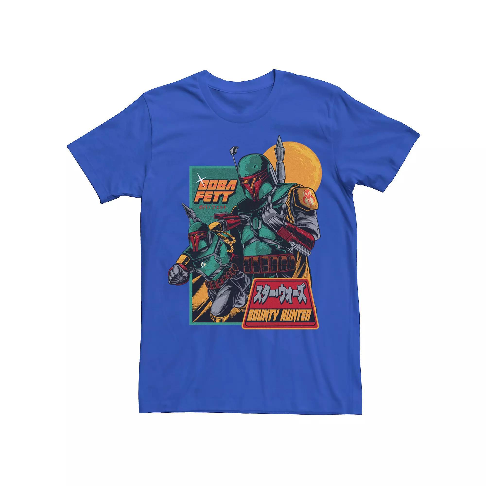 Big & Tall Star Wars Boba Fett Bounty Hunter Retro Poster Tee, Men's, Size: Medium, Natural Product Image