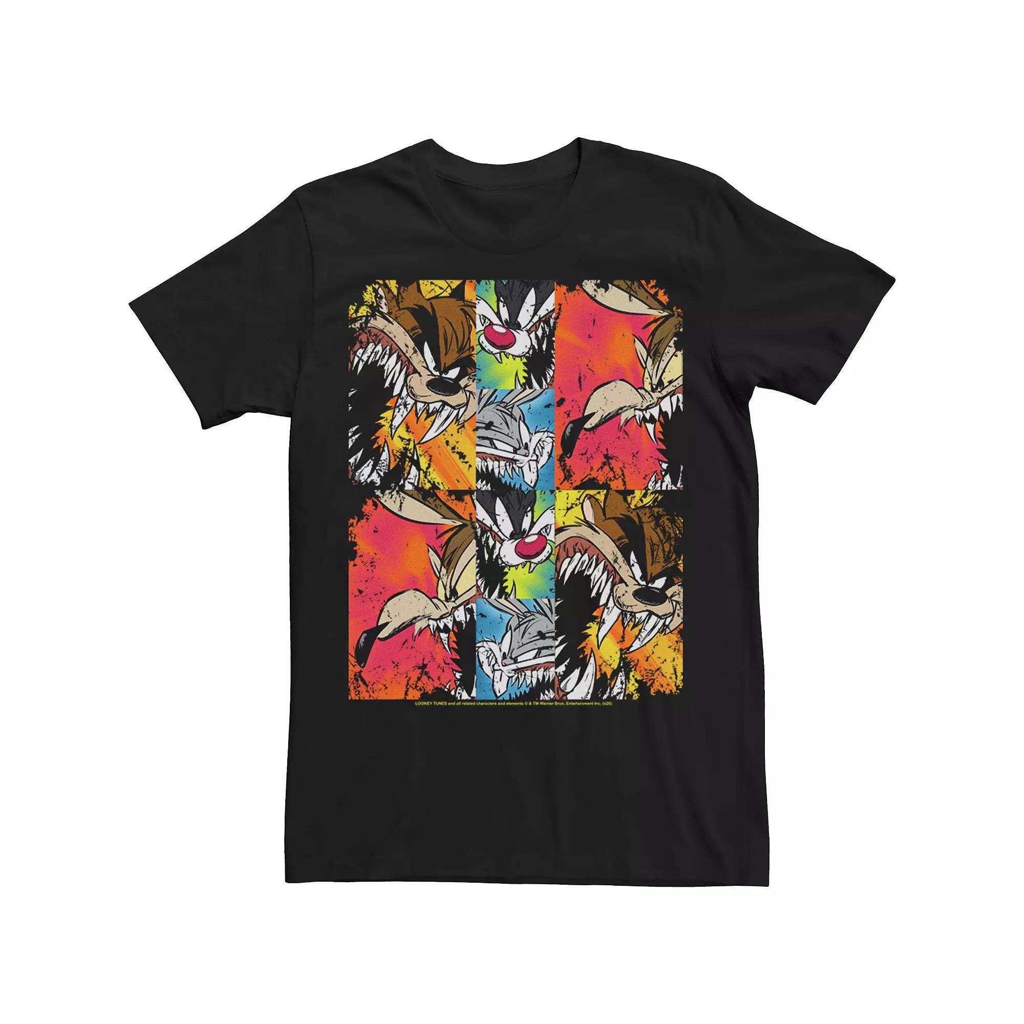 Men's Looney Tunes Wild Toons Group Shot Tee, Size: XL, Black Product Image