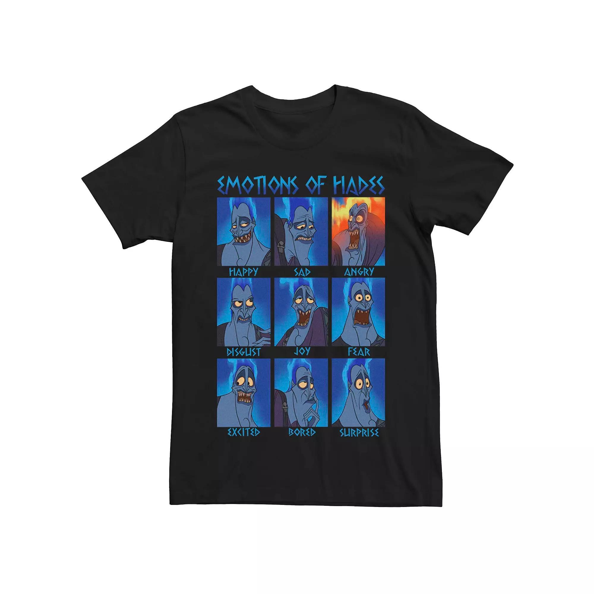 Disney's Hercules Hades Emotions Poster Men's Graphic Tee, Size: XL, Black Product Image