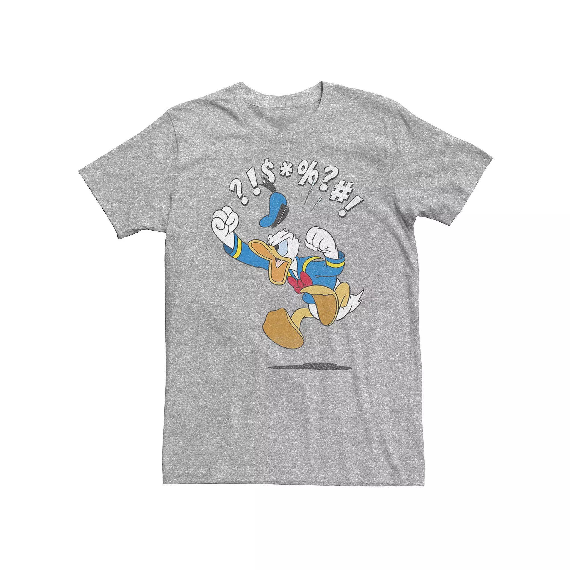 Disney's Donald Duck Big & Tall Angry Jump Tee, Men's, Size: 3XL Tall, Athletic Grey Product Image