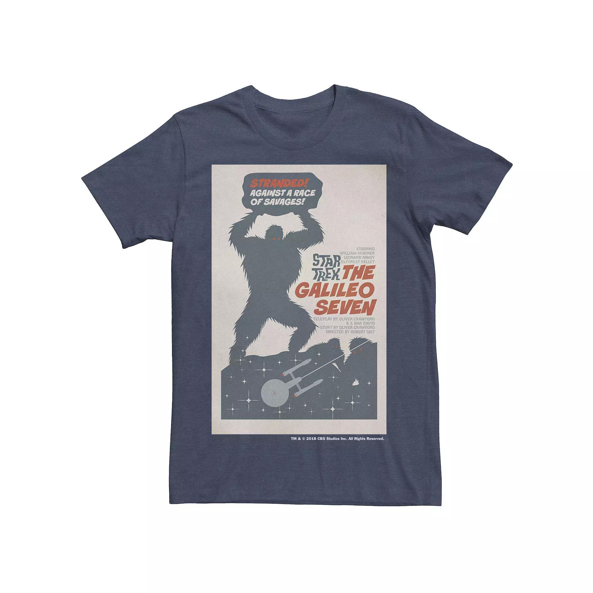 Men's Star Trek Original Series Galileo Seven Tee, Size: XXL, Navy Grey Product Image