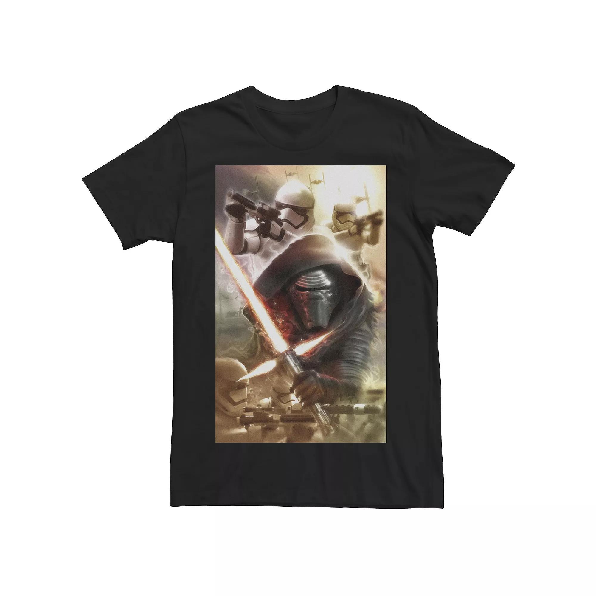 Men's Star Wars The Force Awakens Kylo Ren Invasion Tee, Size: Large, Black Product Image