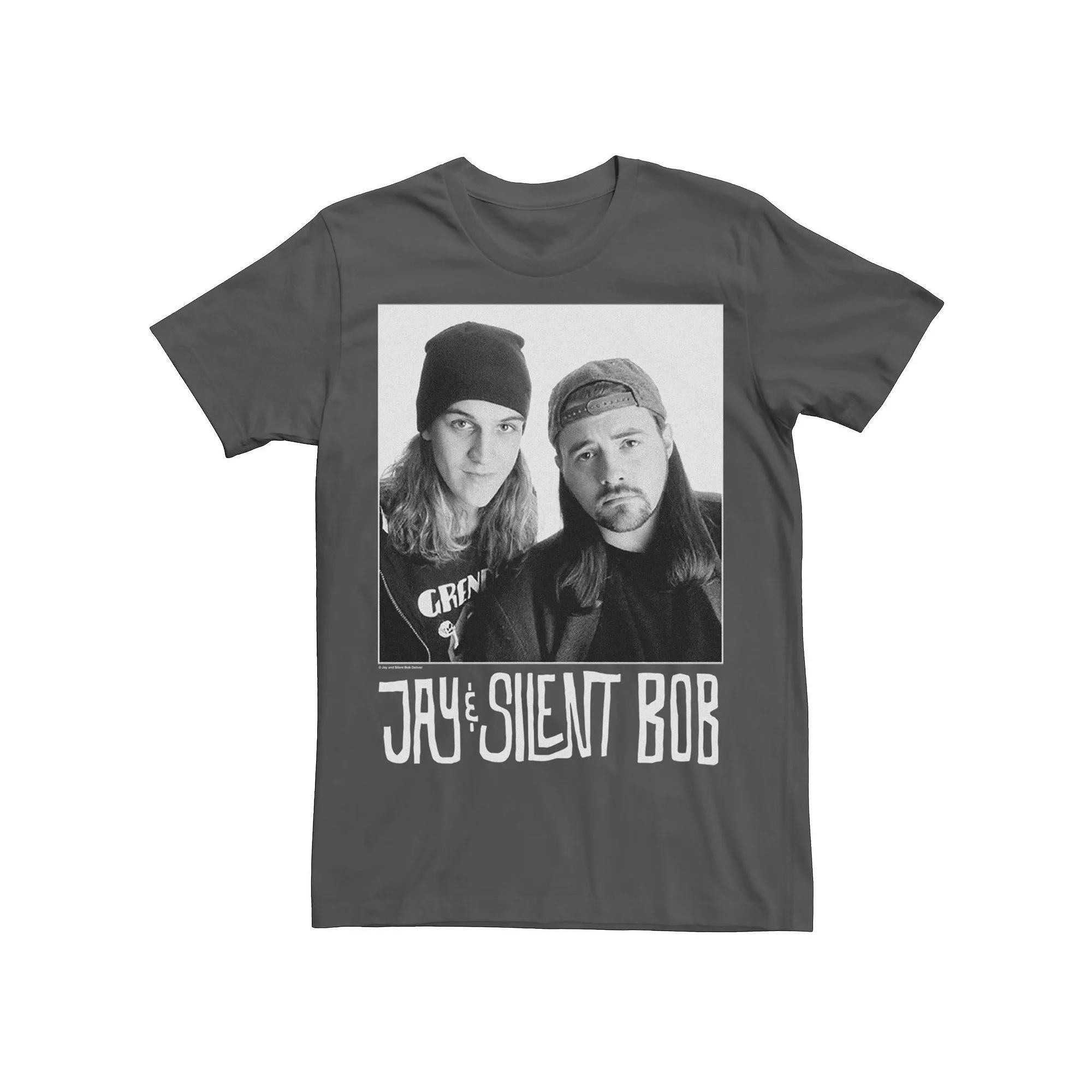 Men's Jay and Silent Bob Photo Tee, Size: Small, Grey Product Image