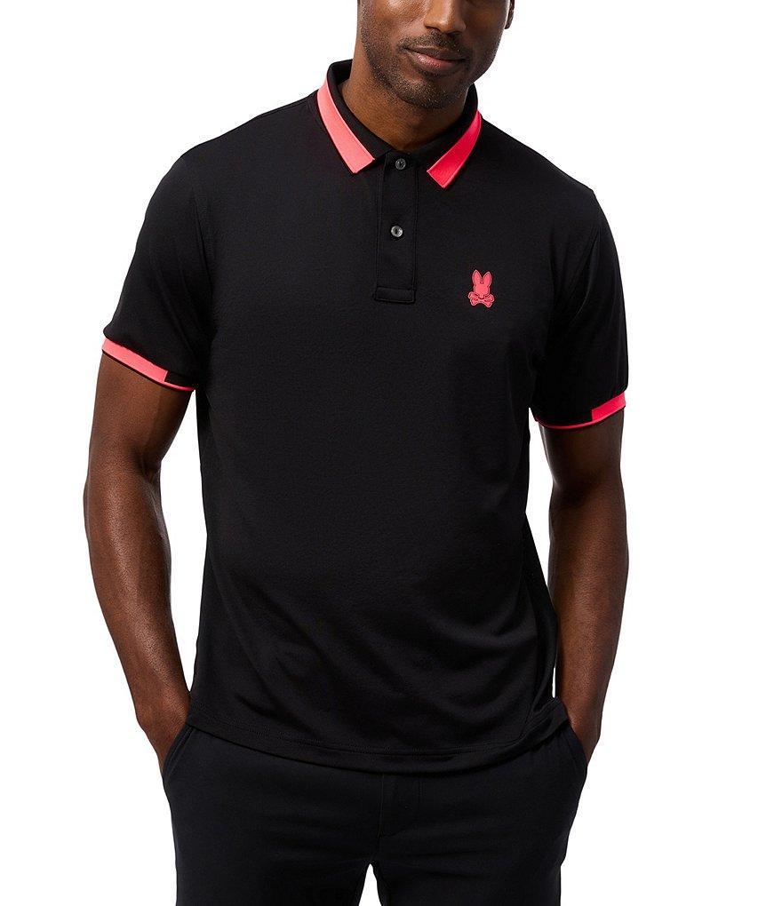Psycho Bunny Performance Stretch Bellevue Sport Short Sleeve Polo Shirt Product Image
