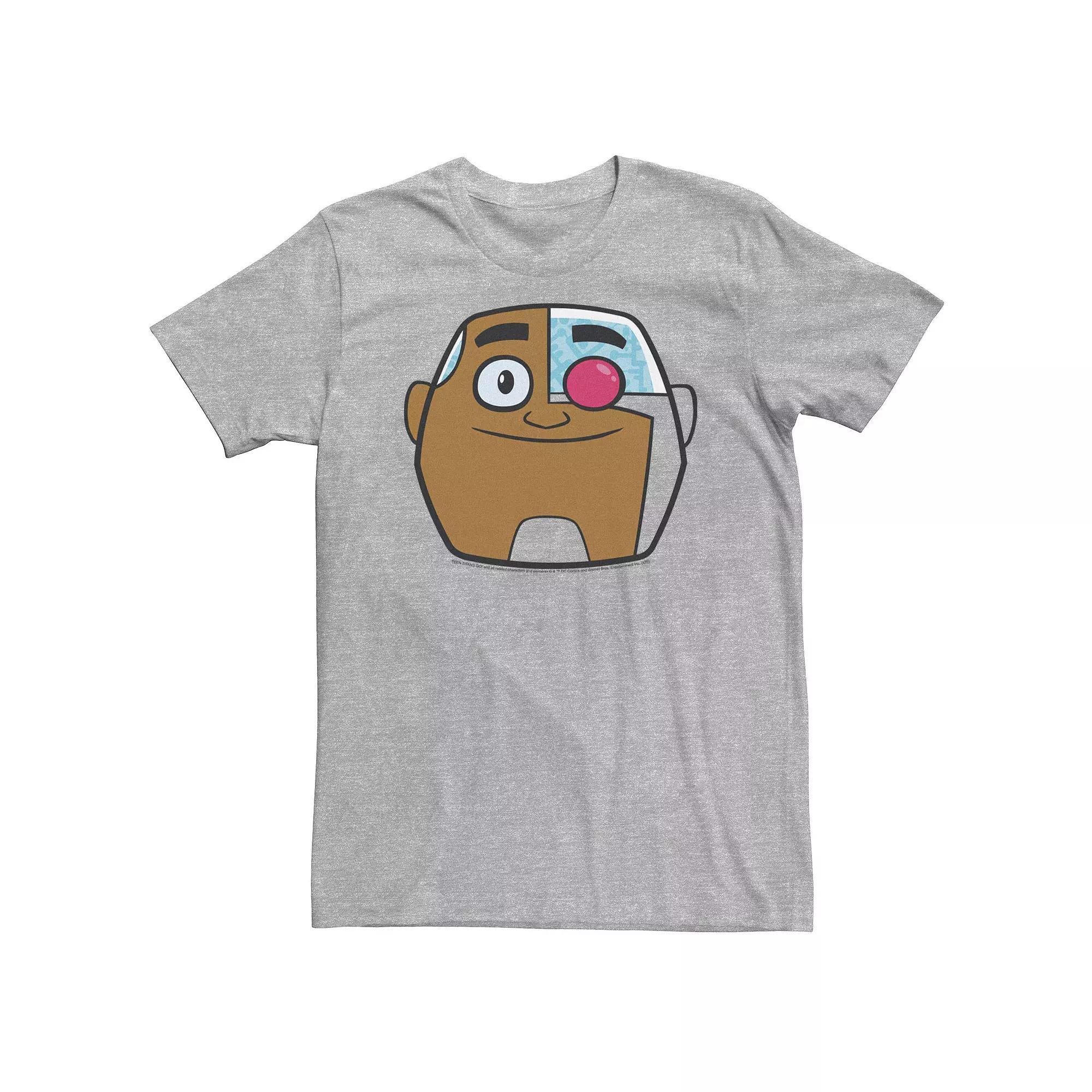 Big & Tall DC Comics Teen Titans Go! Cyborg Big Face Tee, Men's, Size: 3XL, Athletic Grey Product Image