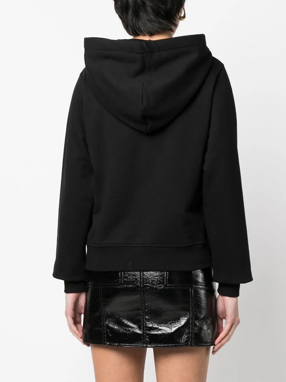 logo-patch drawstring hoodie Product Image