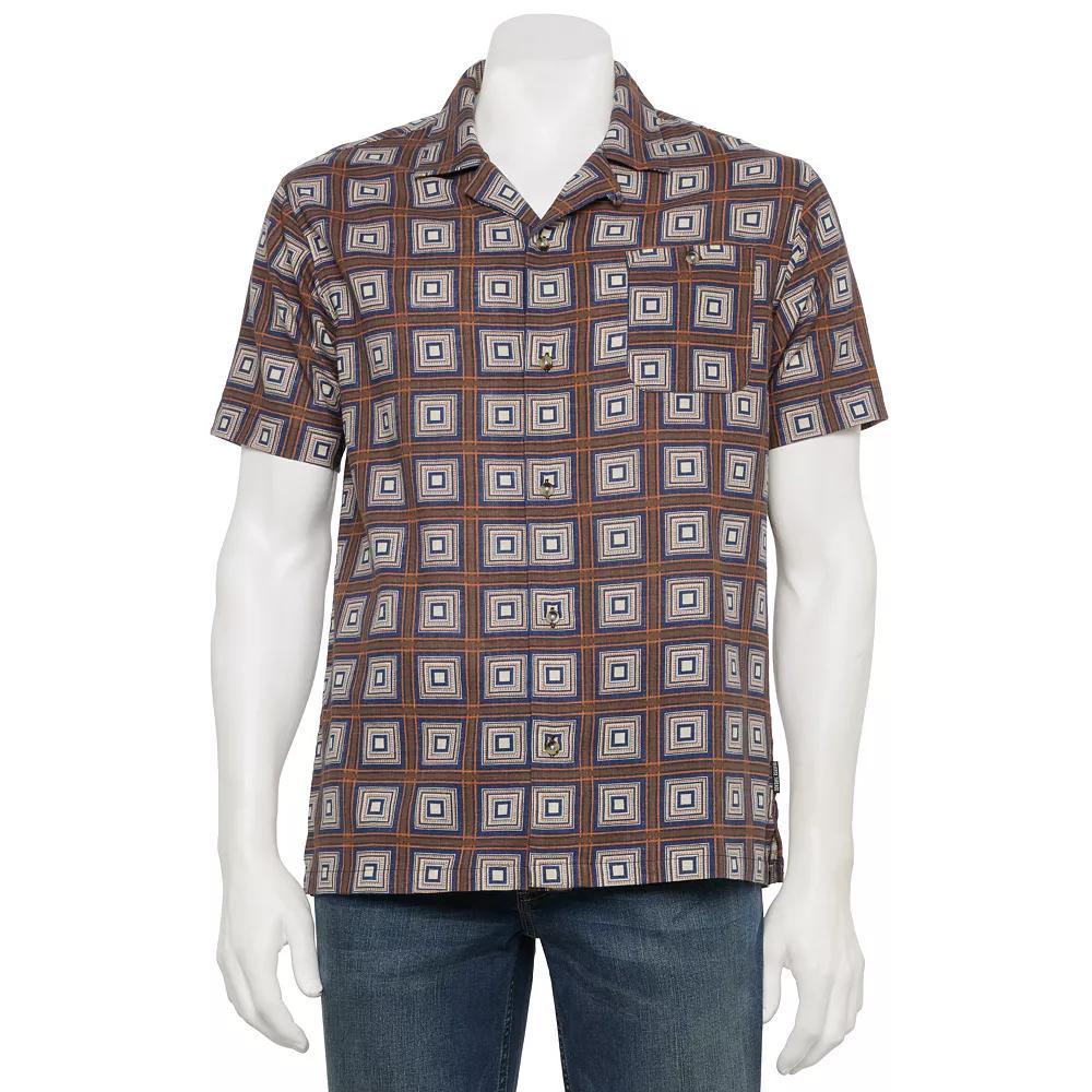 Mens Reverse Threads Mens Reverse Threads Rowan Print Button Down-Shirt Blue Product Image