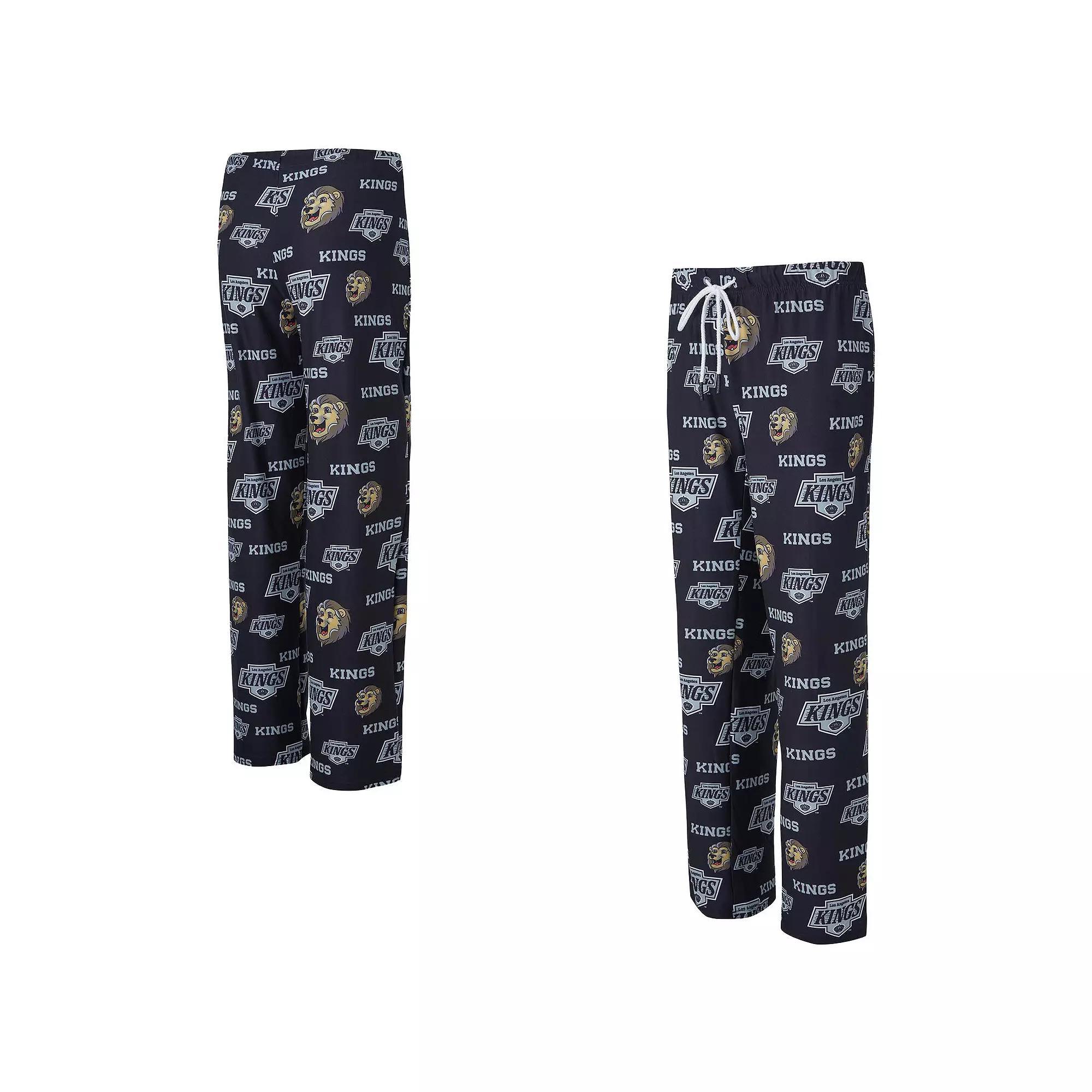 Women's Concepts Sport Black Los Angeles Kings Zest Allover Print Knit Pants, Size: Small, Kgs Black Product Image