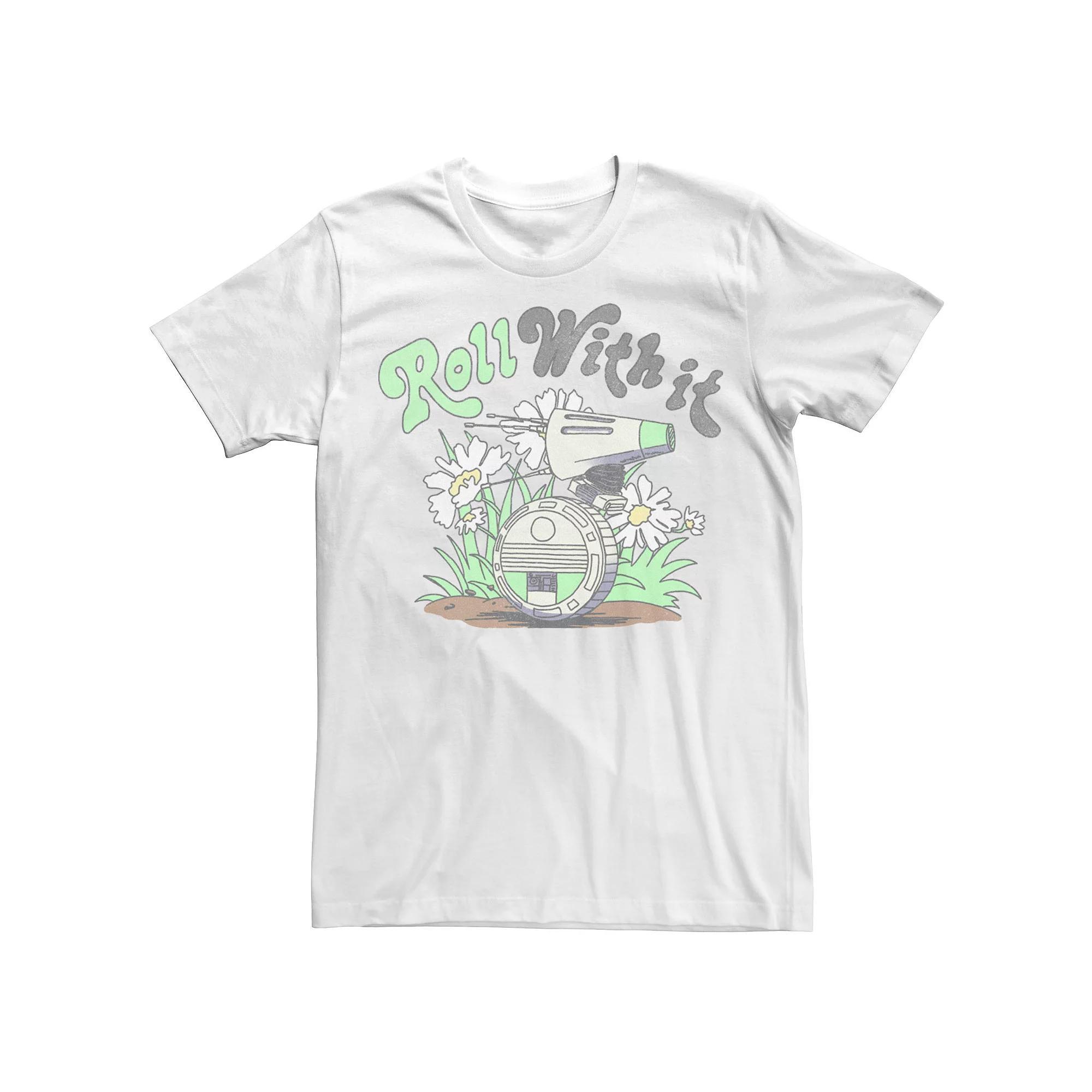 Men's Star Wars The Rise of Skywalker D-0 Roll With It Graphic Tee, Size: 3XL, Natural Product Image