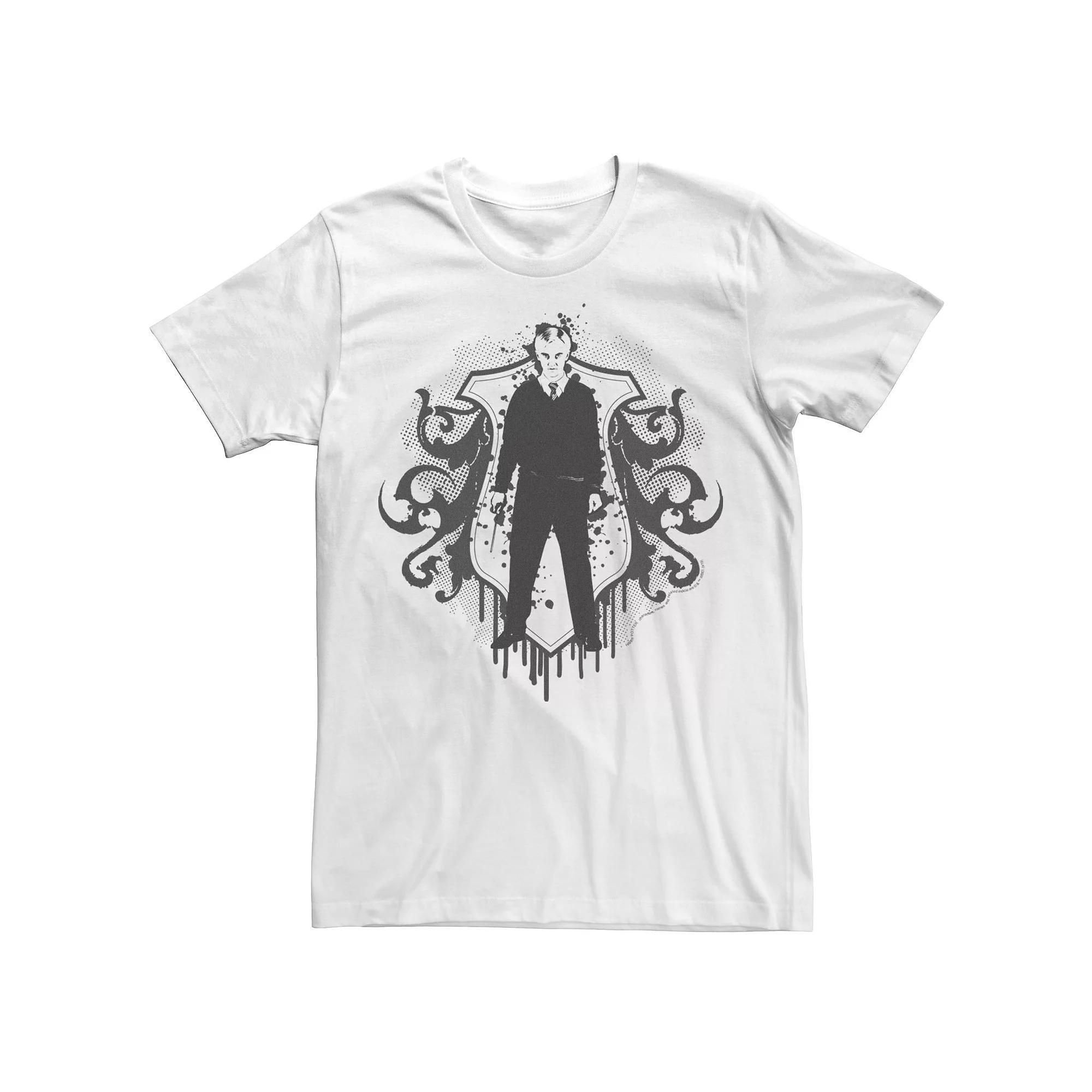 Men's Harry Potter Draco Malfoy Crest Portrait Graphic Tee, Size: Medium, White Product Image