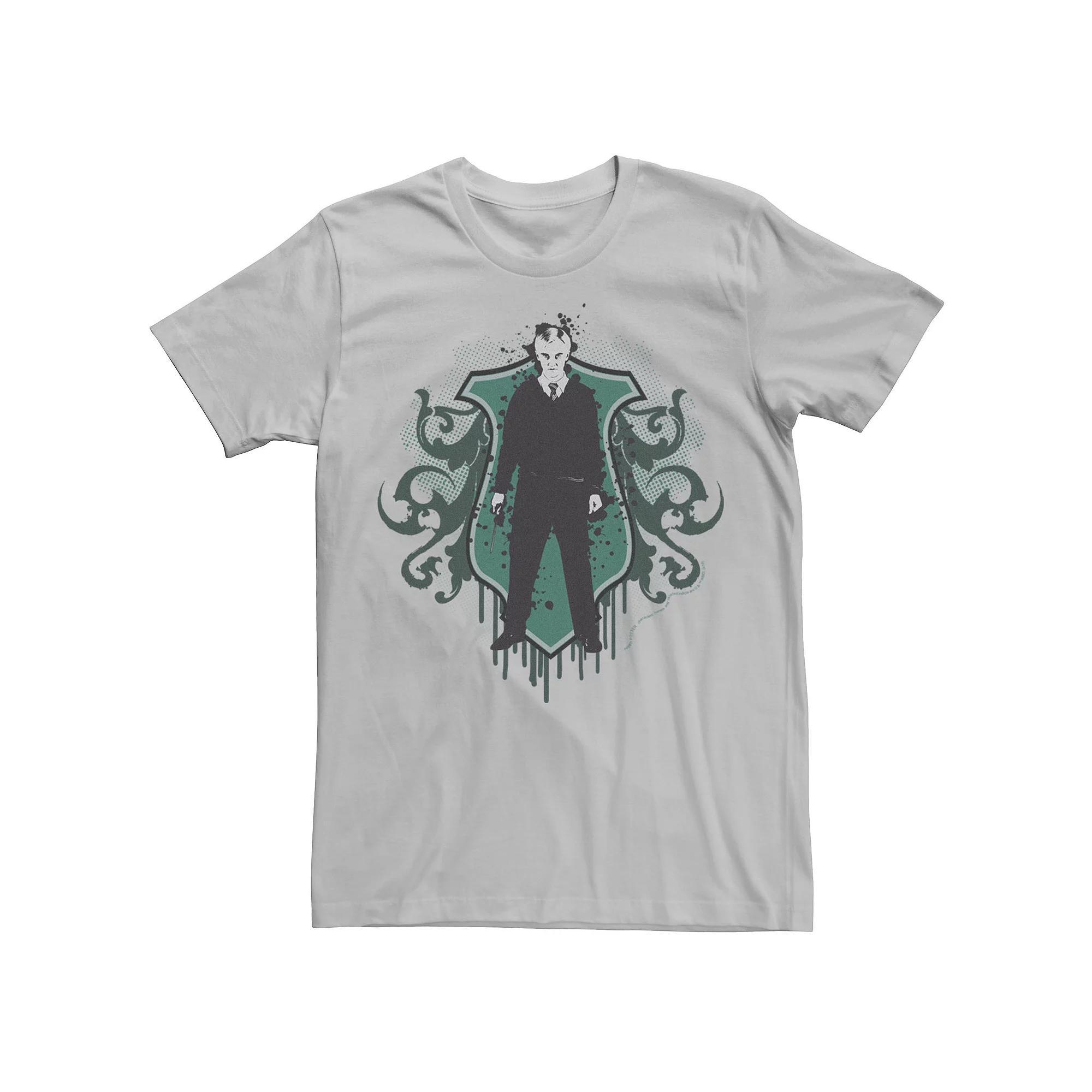 Men's Harry Potter Draco Malfoy Dripping Portrait Graphic Tee, Size: Medium, Silver Product Image