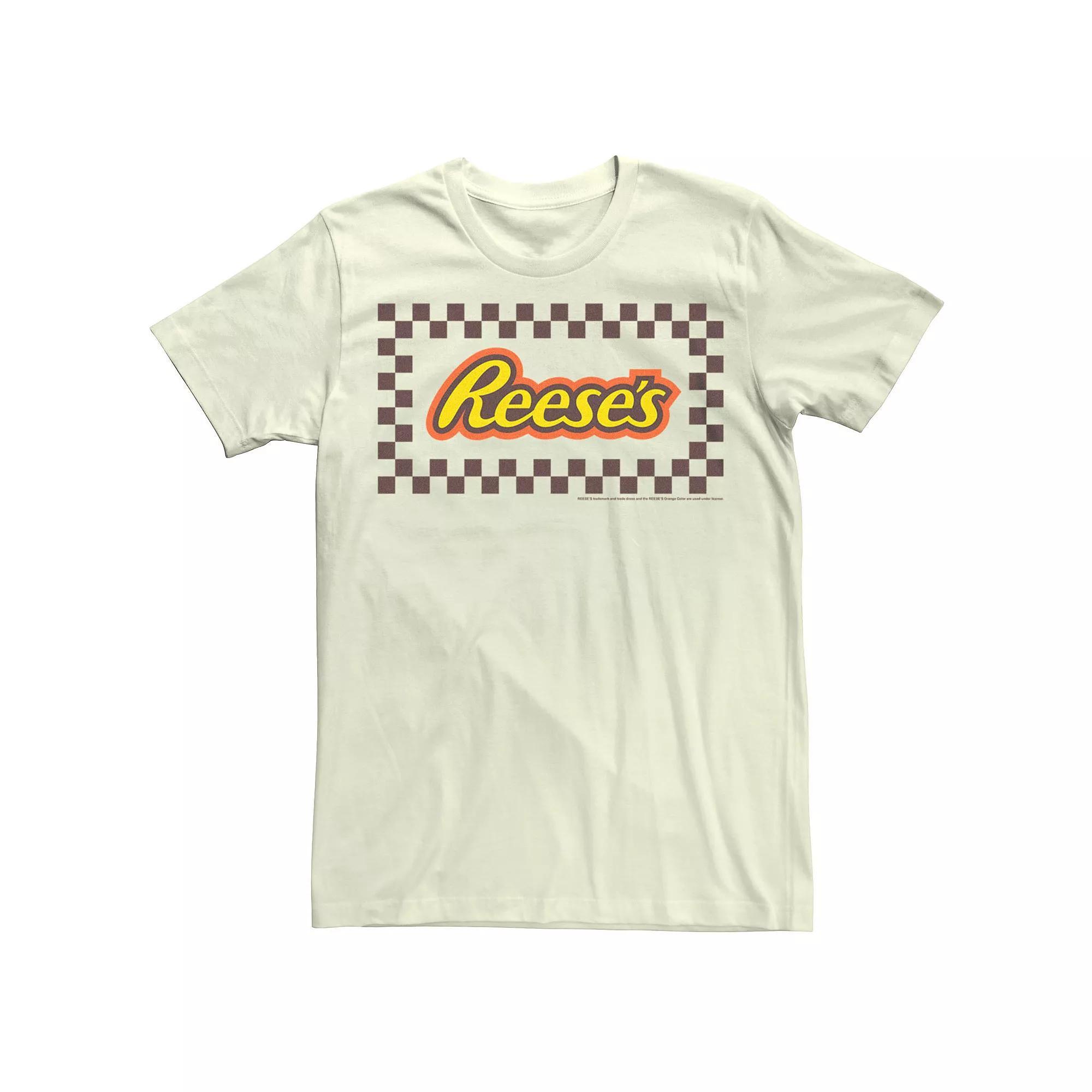 Men's Reese's Chocolate Checkered Logo Tee, Size: Medium, Natural Product Image