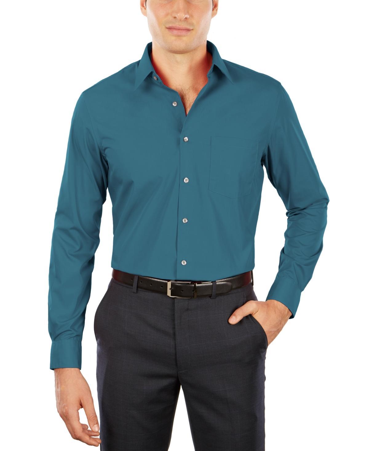 Van Heusen Mens Fitted Poplin Dress Shirt Product Image