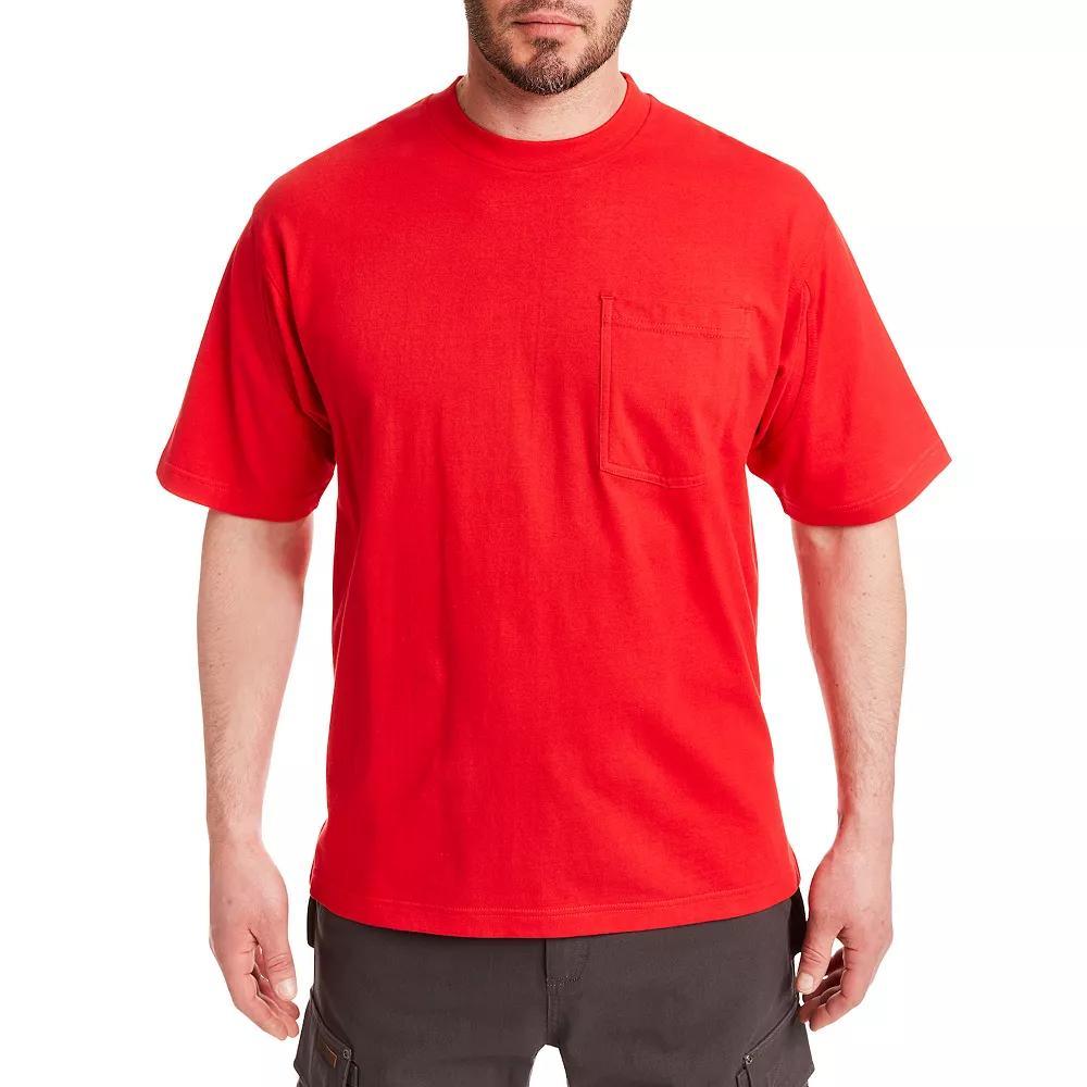 Men's Smith's Workwear Extended-Tail Cotton Crewneck Tee, Size: XL, Green Product Image