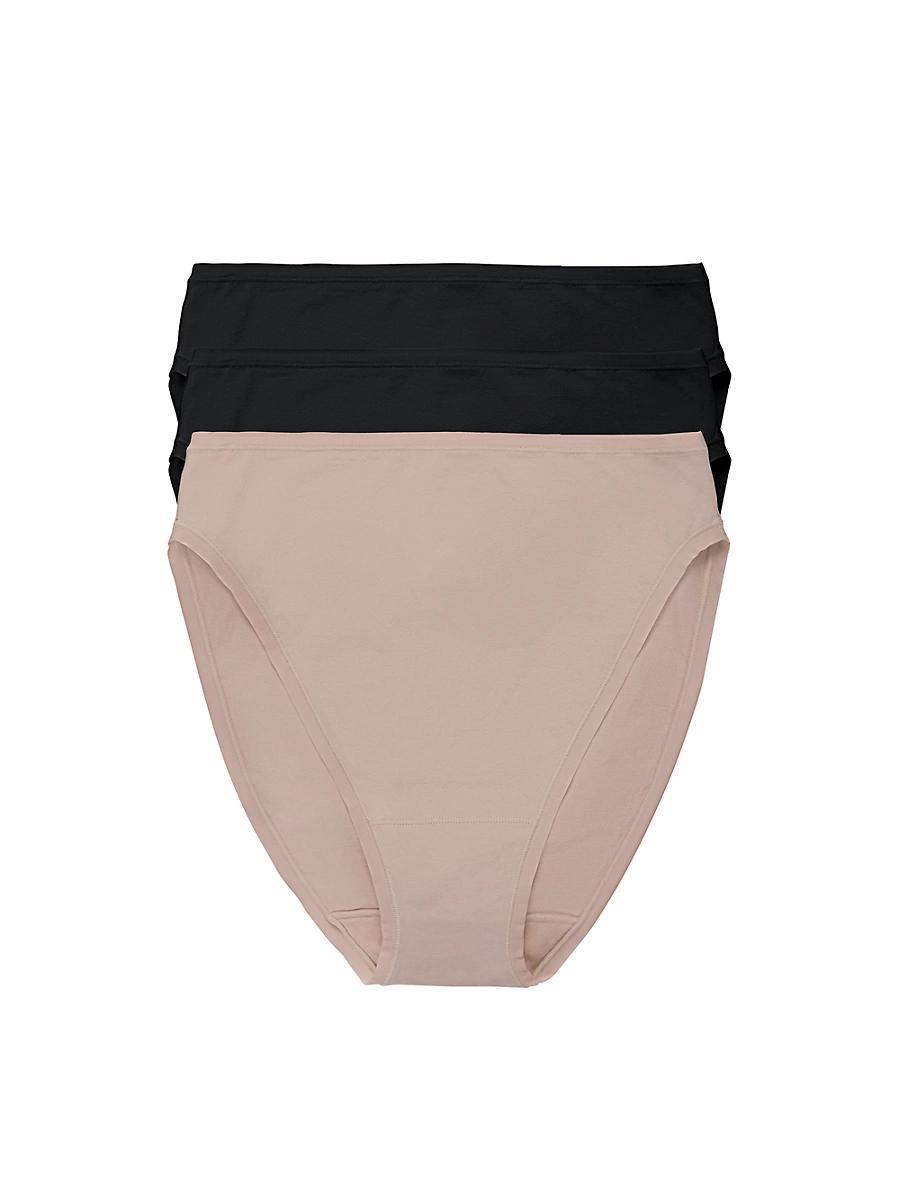 Womens Bliss Bare Cotton High Cut Brief 3-Pack Product Image
