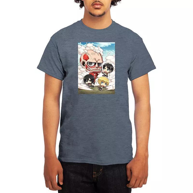 Men's Attack on Titan Distressed Cadet Corp Emblem Tee, Boy's, Size: XXL, Royal Blue Product Image