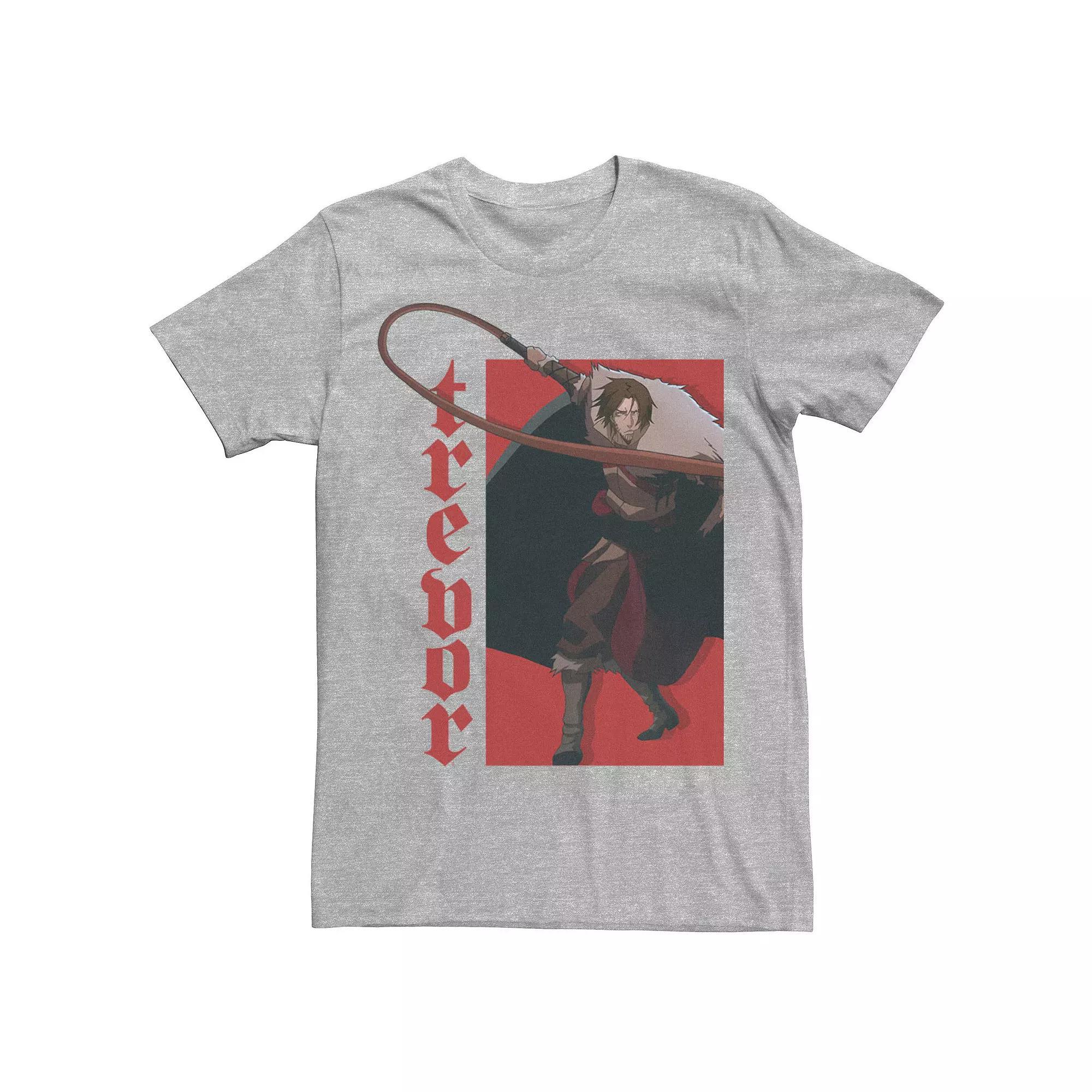 Men's Netflix Castlevania Trevor Character Portrait Tee, Size: Small, Athletic Grey Product Image