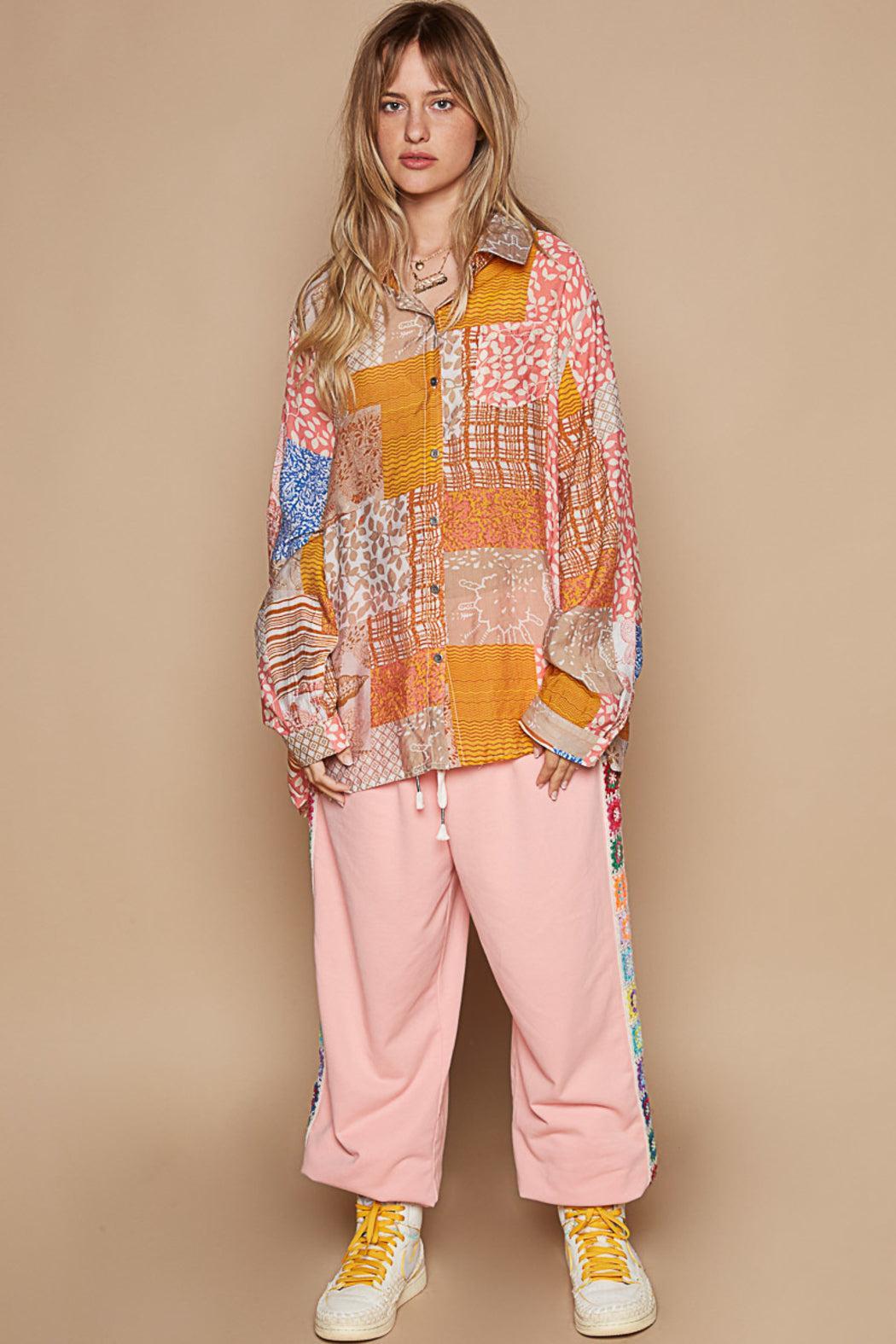 Multi Patterns Long Sleeve Top Product Image