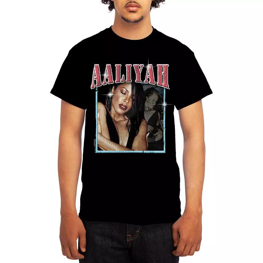 Mens Aaliyah Vintage Photo Overlay Tee, Boys Product Image