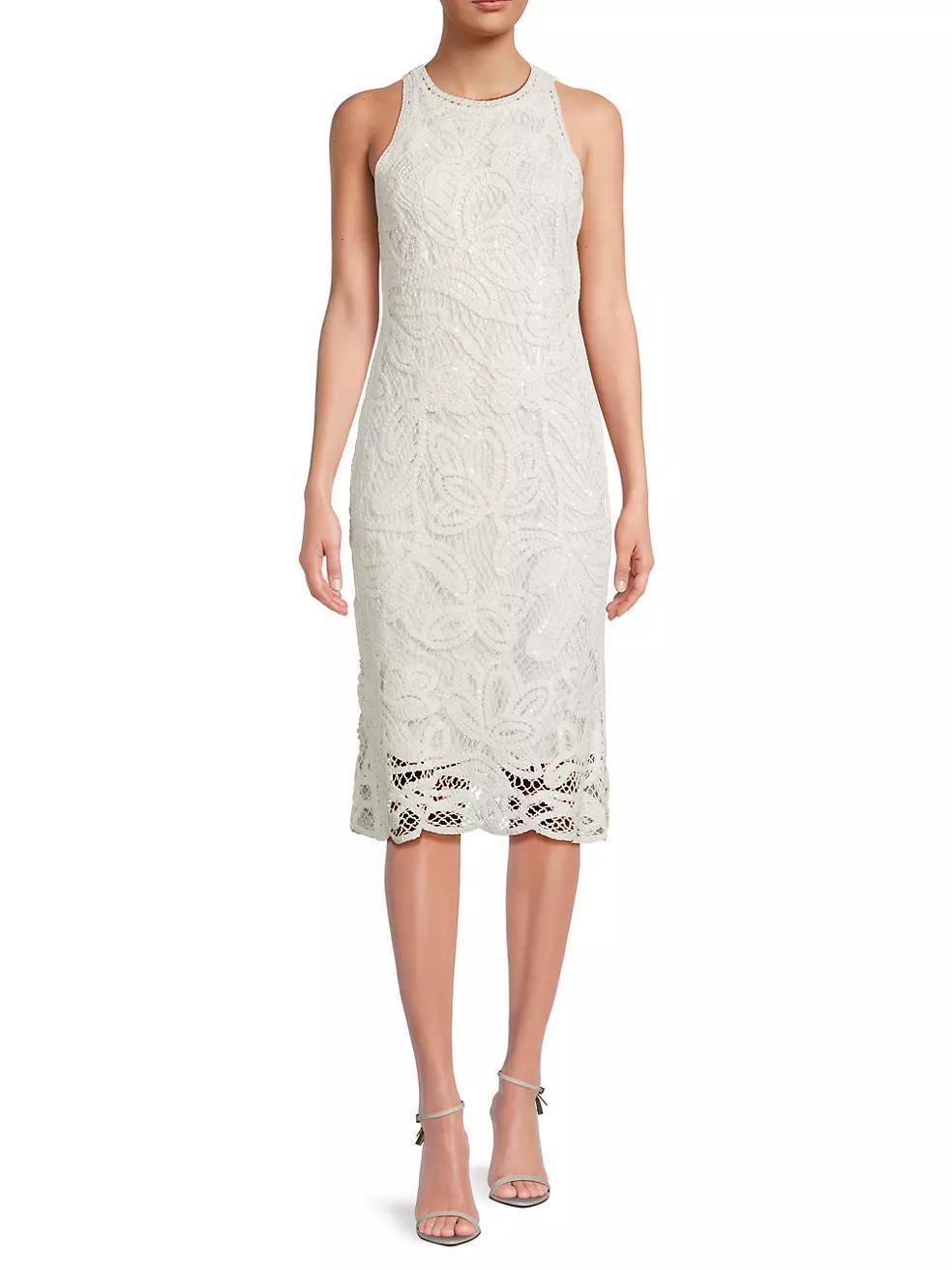 Reena Crochet Sleeveless Midi-Dress Product Image