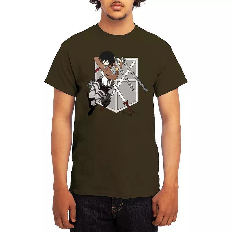 Men's Attack on Titan Mikasa Flying Emblem Tee, Boy's, Size: XXL, Green Product Image