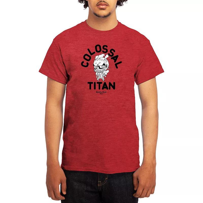 Men's Attack on Titan Athletic Graphic Tee, Size: Small, Red Product Image